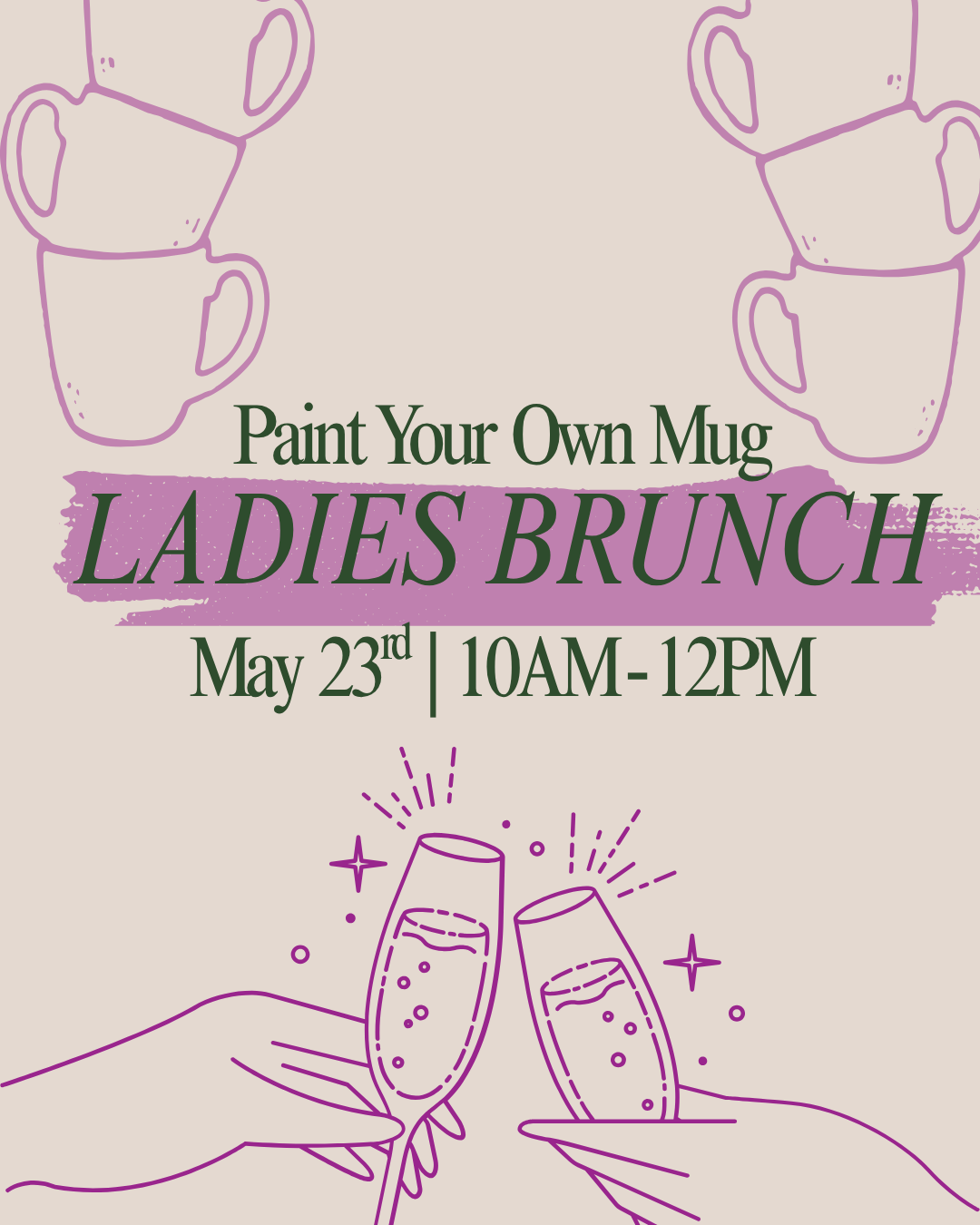Glazed: Paint Your Own Mugs Ladies Brunch