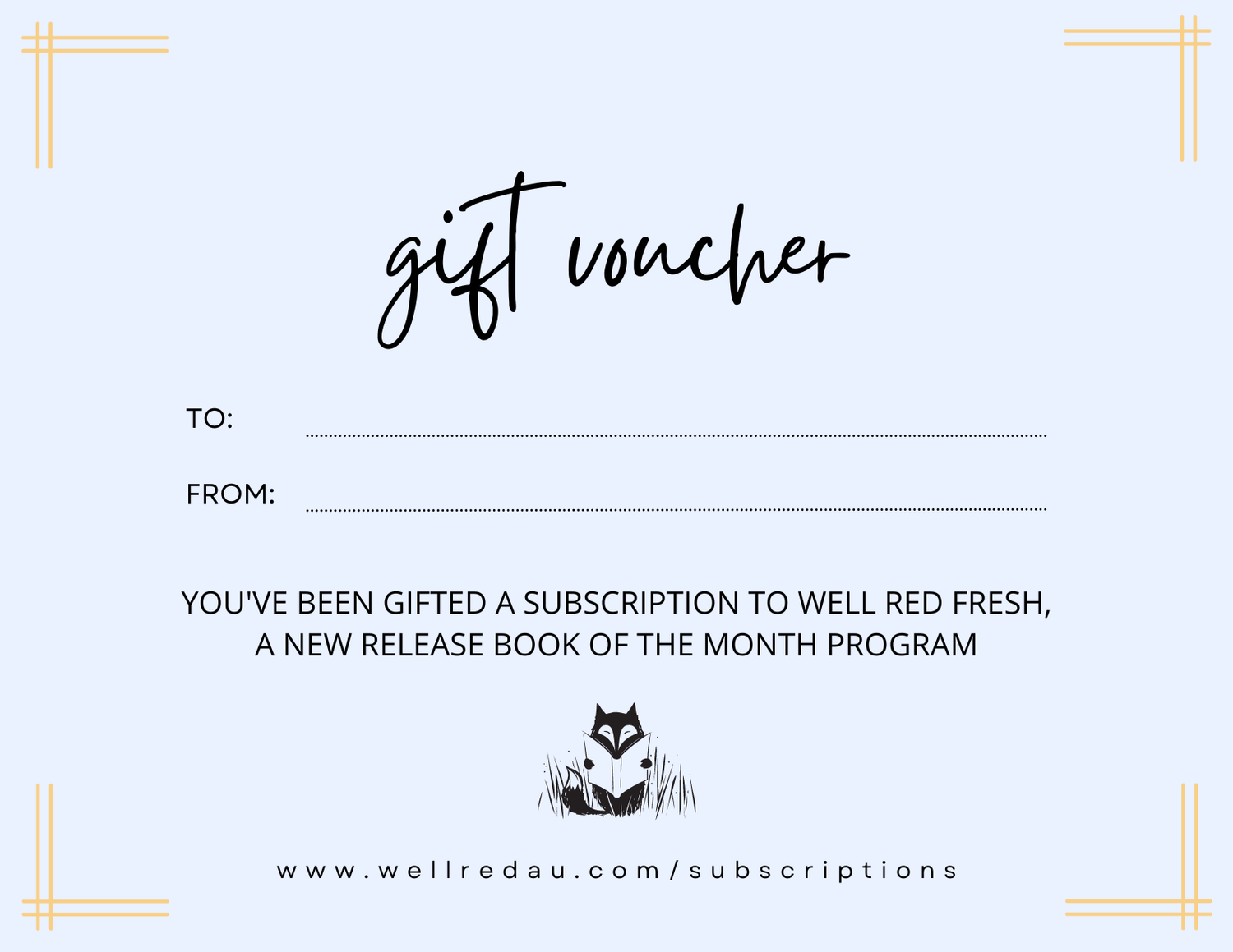 Printable Gift Certificates — Well Red AU