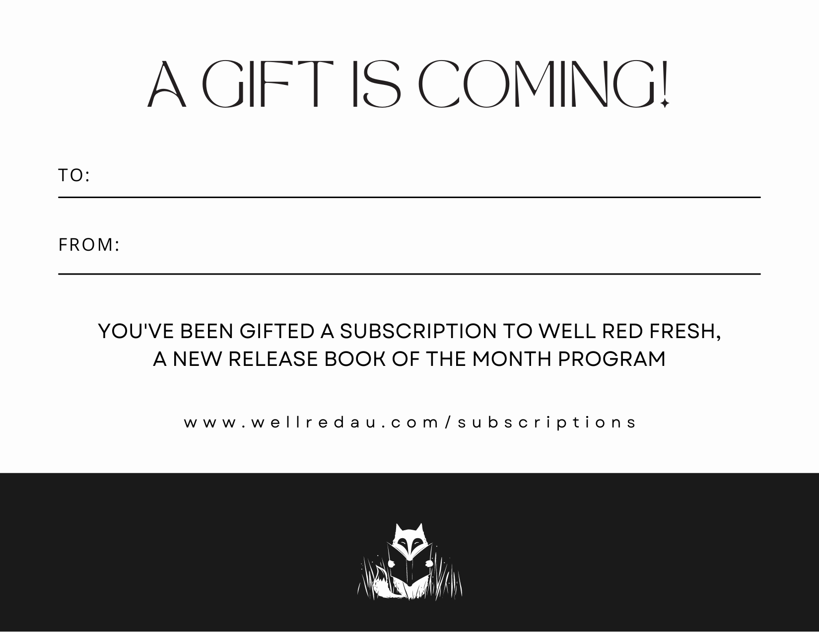 Printable Gift Certificates — Well Red AU