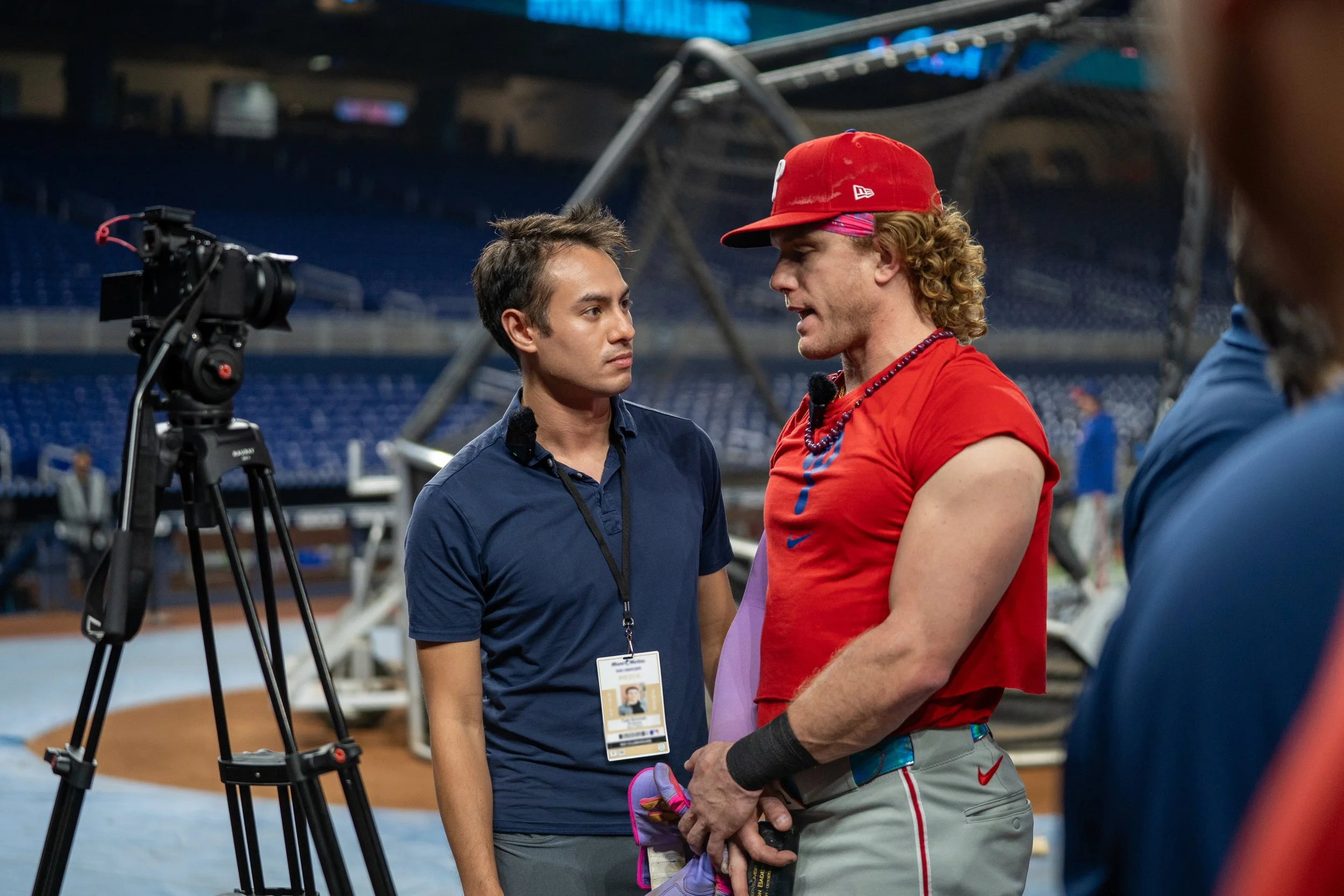 Harrison Bader and I Blurred Credential.JPG