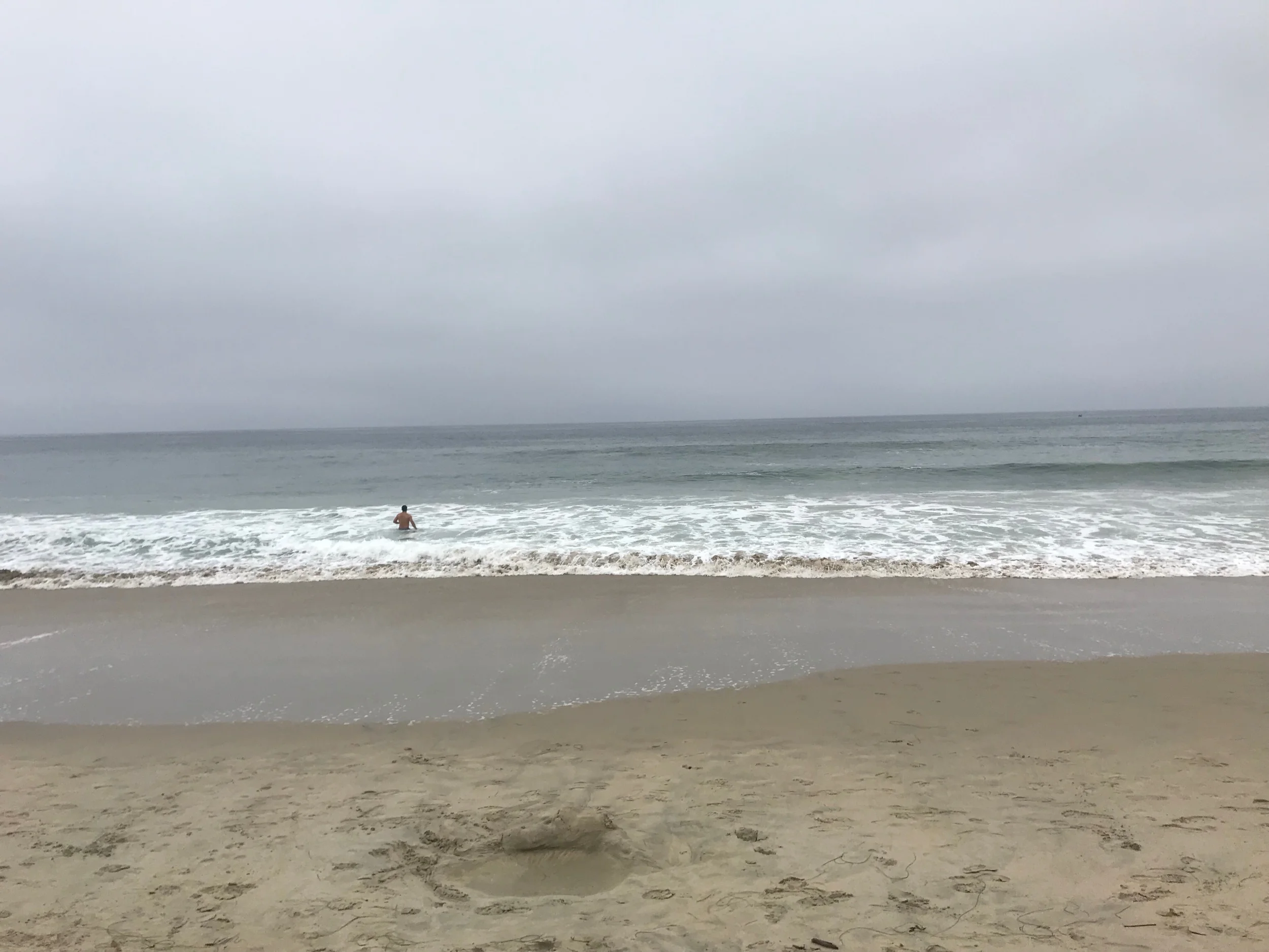 Don’t let the clouds fool you. The water wasn’t actually that cold.