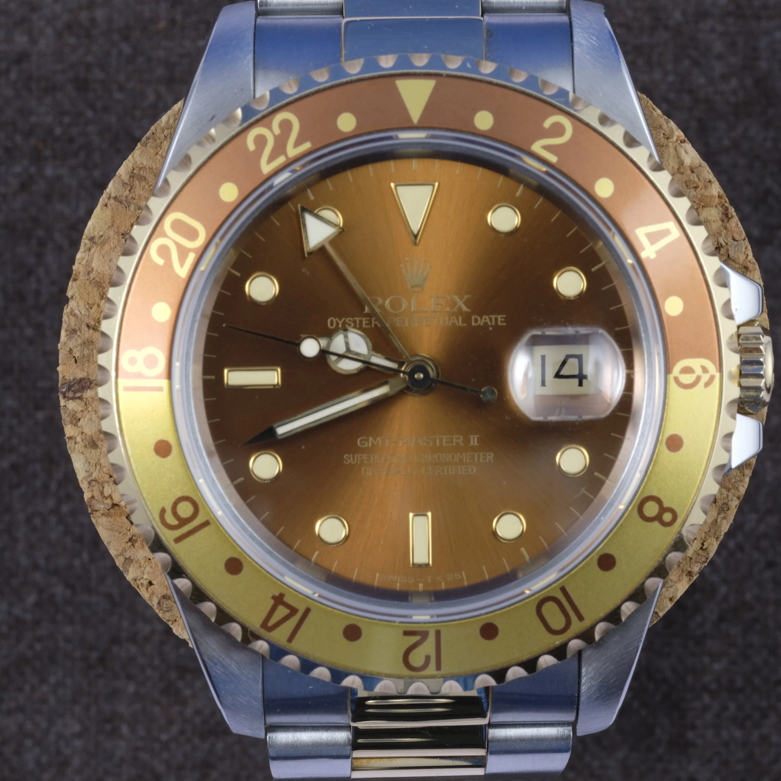 Rolex GMT Master 16713 SS/18K Root Beer Dial