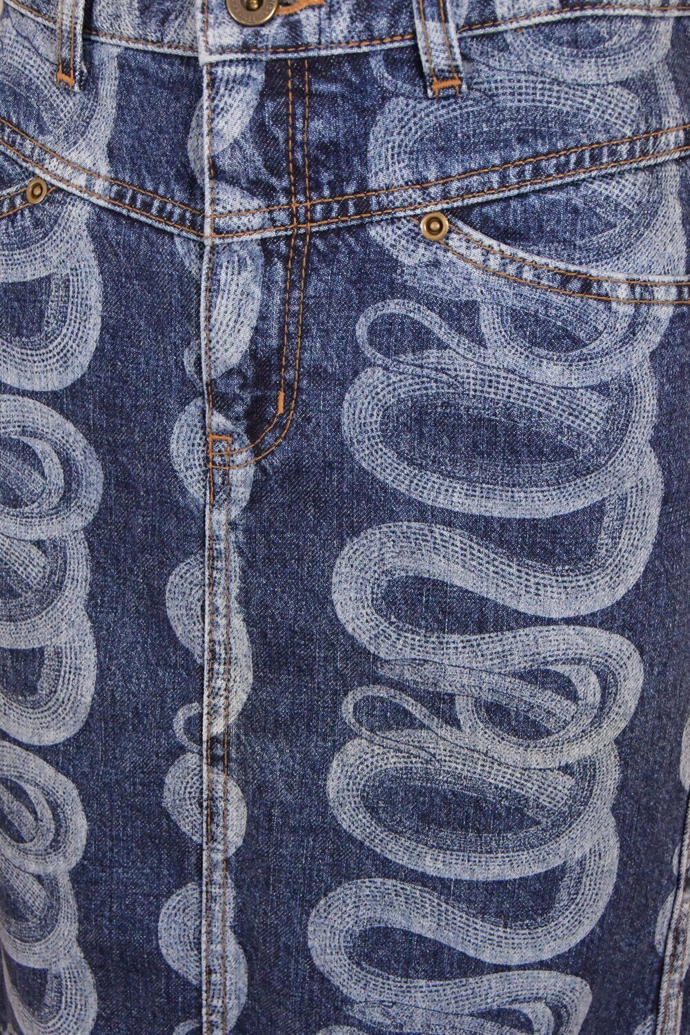 Hysteric Glamour 90s Snake Print Denim (XS/S) — Boontique