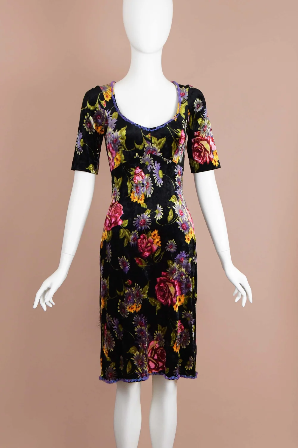Betsey Johnson Vintage Velvet Wildflower Dress (XS/S) Boontique Betsey Johnson Vintage Velvet Wildflower Dress (XS/S) Boontique