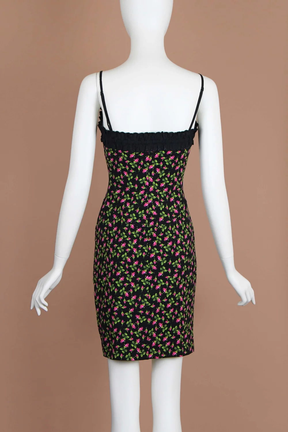 Betsey Johnson Punk Label Reissue Ditsy Rose Cotton Ruched Dress (S/M)   Boontique