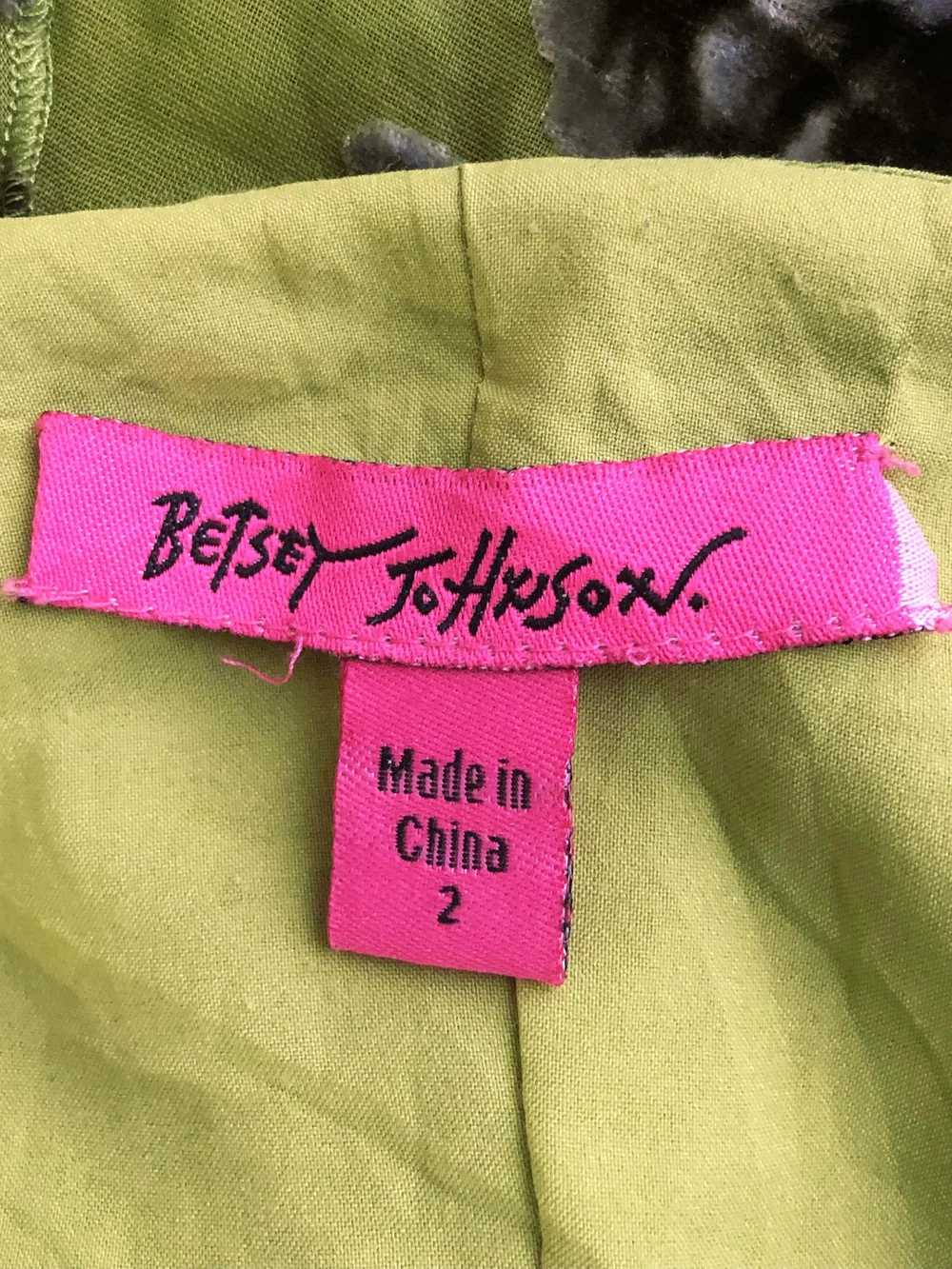 Betsey Johnson Burnout Velvet Moss Green Layered Dress (XS)  Boontique