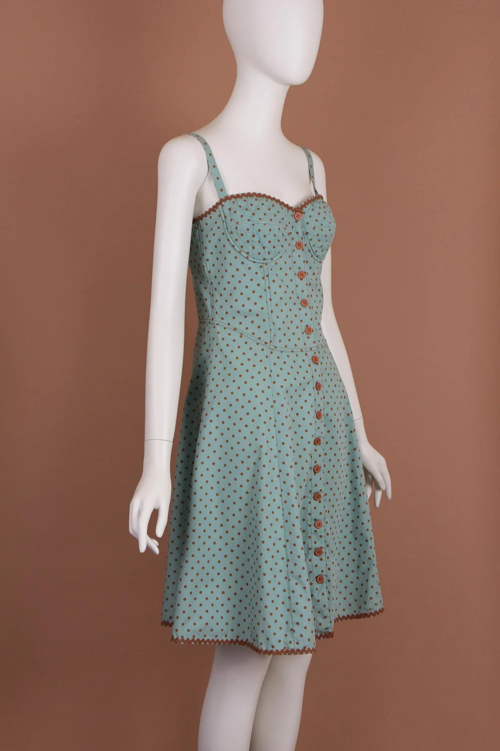 betsey johnson blue polka dot dress Feminine Love Light Blue Ruffled Dress – Shop the Mint main image 0