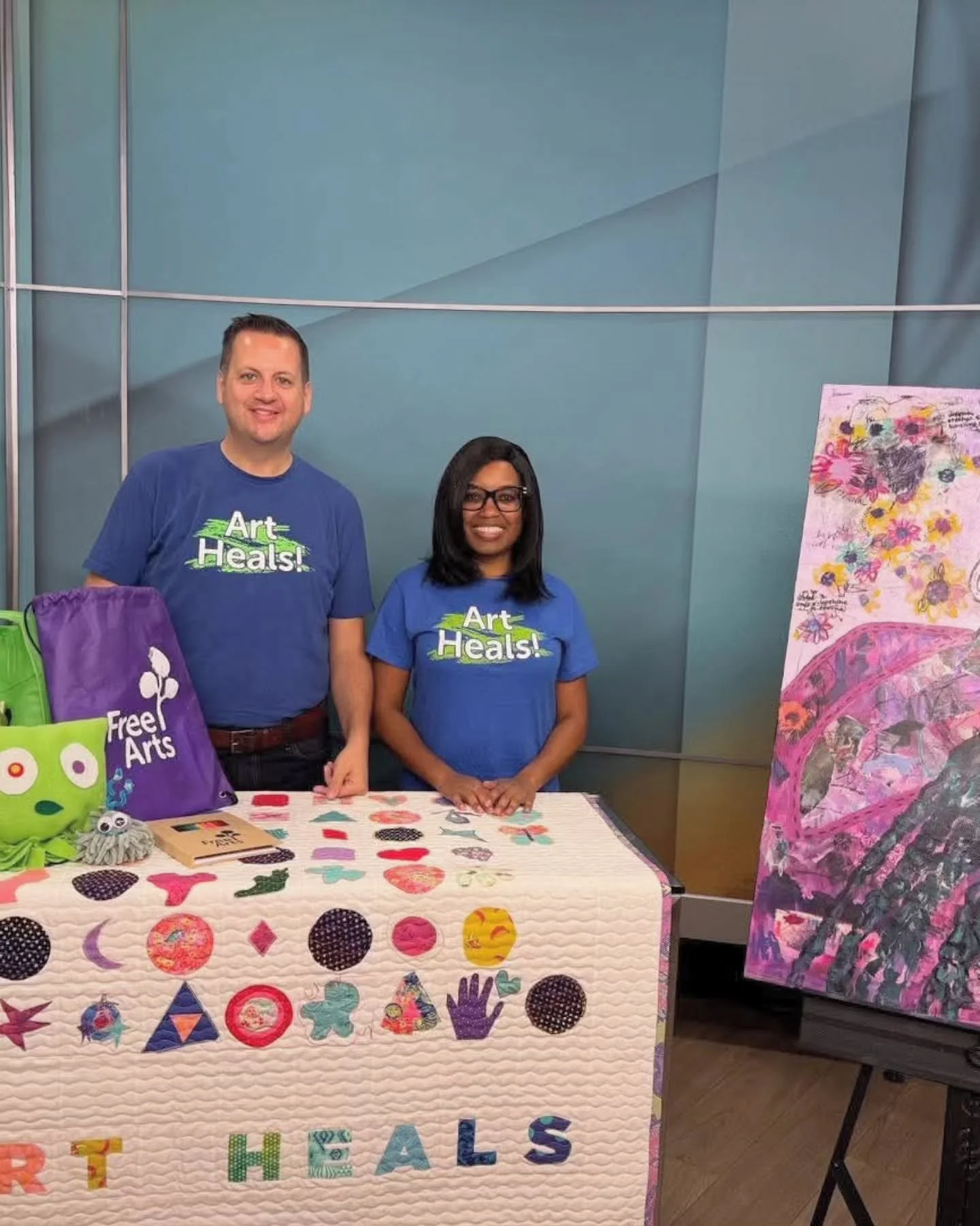 Thank you @arizonasfamily and @freeartsaz for the opportunity to share my sister's light and bring awareness to an important cause. ART HEALS...I&rsquo;m grateful we could share that message together. @barryhalvorson, you are a ROCKSTAR! #amazingsoul