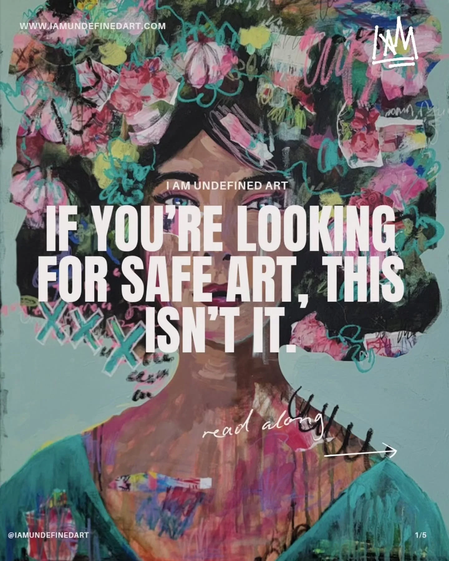 If you are looking for safe art, this isn't it! ⬆️⬆️⬆️

Make your space unforgettable with bold art from www.iamundefinedart.com