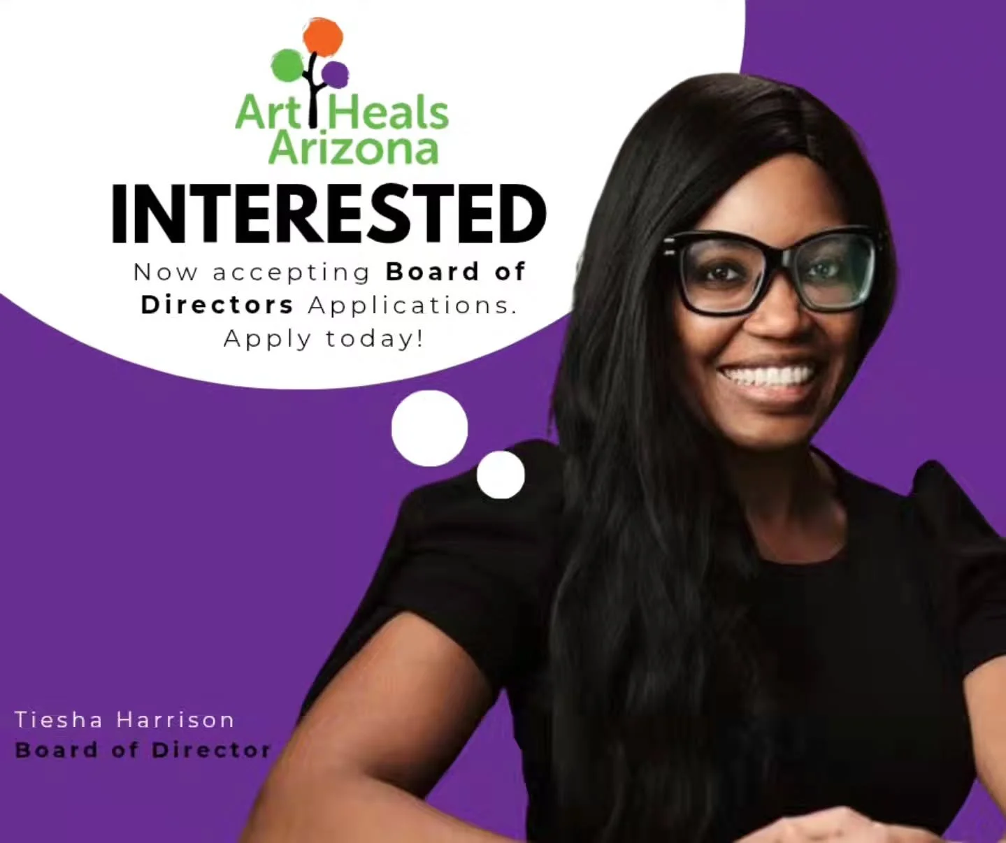 Are you interested in joining the Art Heals Arizona (formerly Free Arts) Board of Directors? @arthealsaz

www.artheals.org

I serve as a Board of Director and Professional Artist Series Teaching Artist. I first learned about Art Heals Arizona when I 