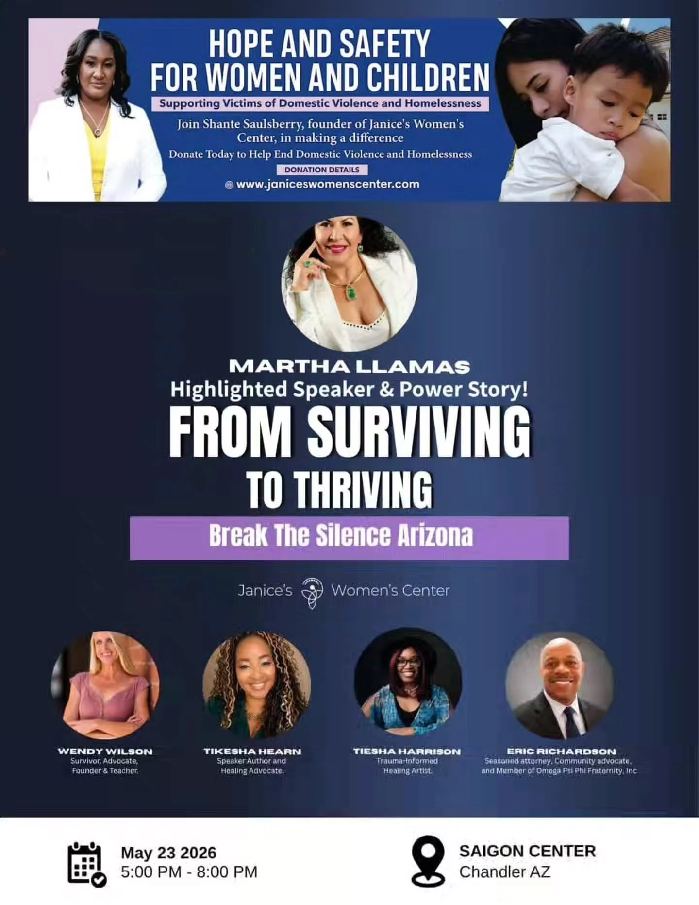 I will be speaking and sharing my healing journey at the &ldquo;Surviving to Thriving&rdquo; event with Janice&rsquo;s Women&rsquo;s Center. By sharing my story, I hope to inspire healing, awareness, and change in both community spaces and political 