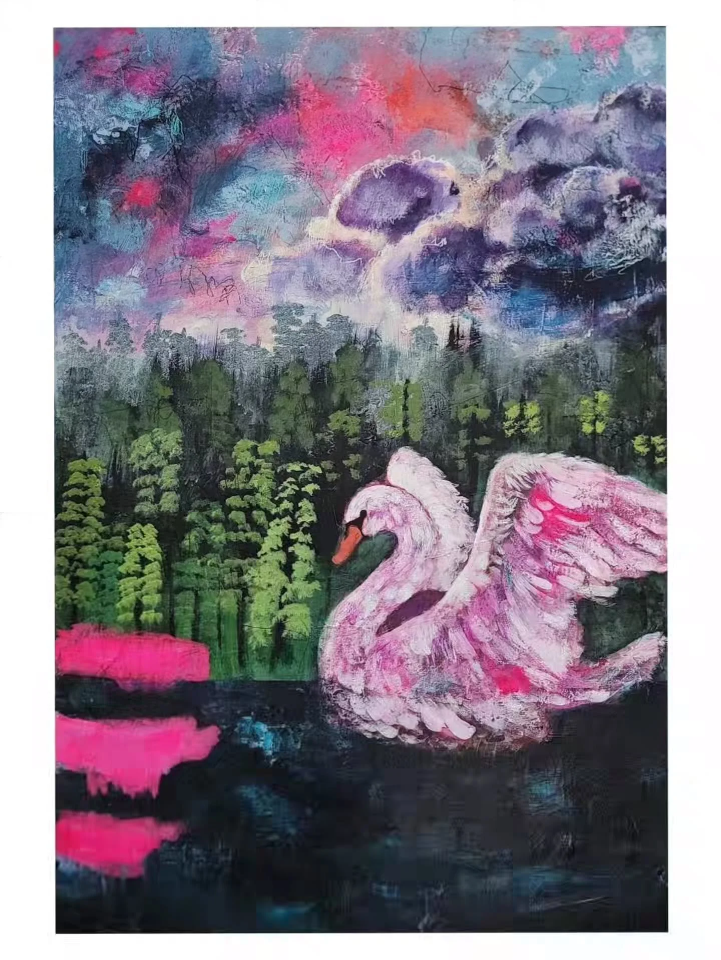 I AM "Blooming through Stillness" is NOW AVAILABLE for puchase
24" x 36" 
$850

&ldquo;Even in stillness, there is movement. Sometimes it takes time for the molecules of change to shift form. Even when it feels like nothing is hap