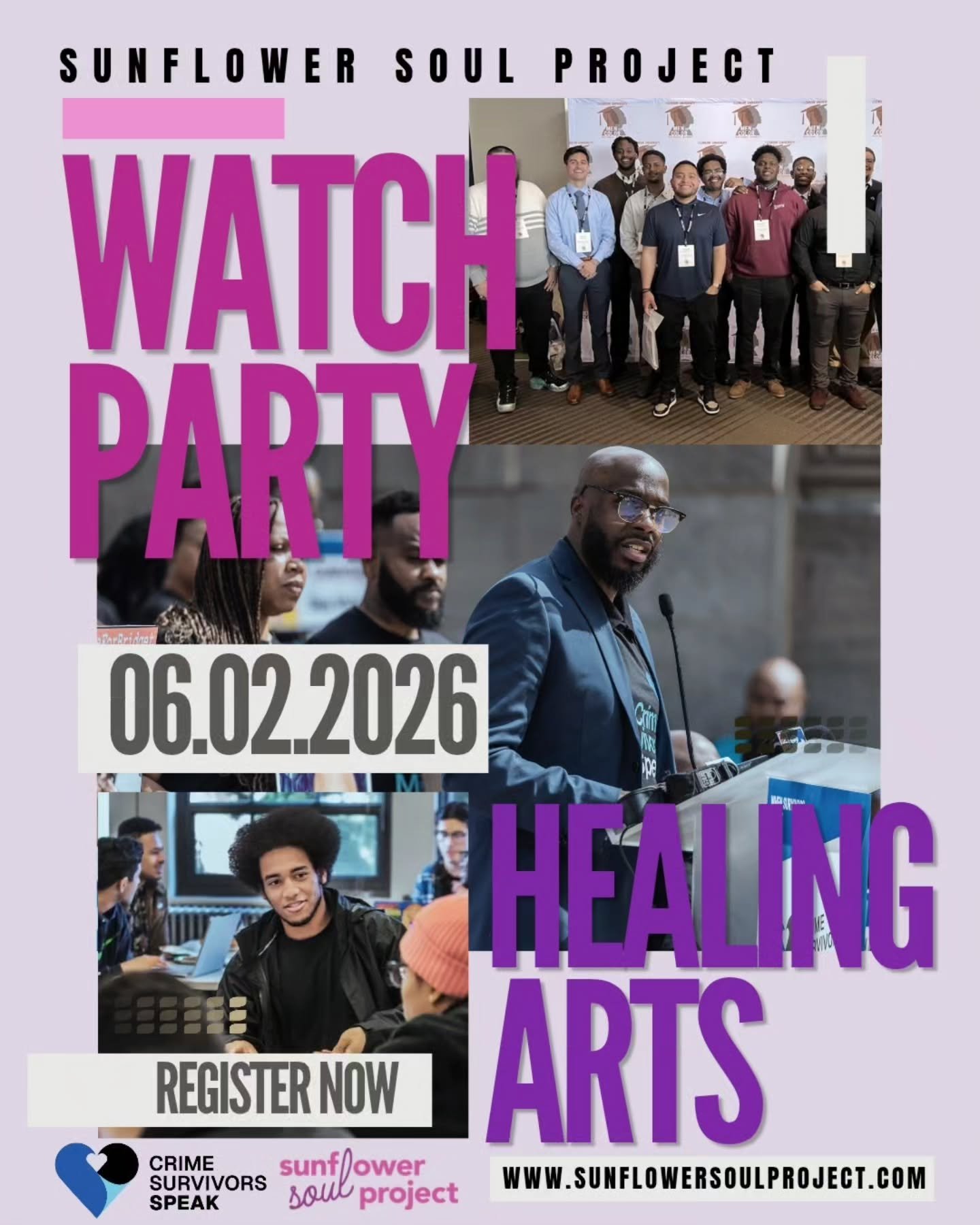 June is Gun Violence Awareness Month! And I&rsquo;m reaching out for your help! 

I AM hosting a Watch Party + Healing Arts Experience in partnership with Crime Survivors Speak @cssjustice for their National Webinar on June 2nd, 2026. 

OUR ASK:

🌻 