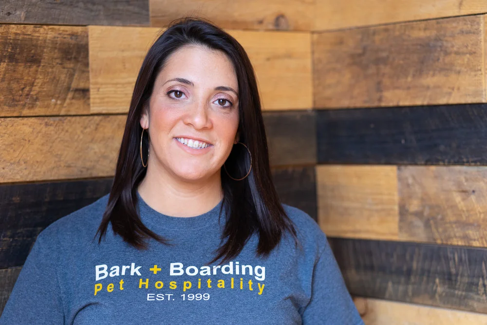 Miranda Namrow Retail + Marketing Manager Miranda has been with Bark + Boarding for 9 years starting from a General Admin and working her way up to Retail Manager responsible for growing Bark + Boarding's ever expanding retail boutique. As a graduate of Boston University, she joins our staff with over 10 years of administrative training and a degree in advertising. Miranda is excited to bring her expertise to a field she truly enjoys: pet care. She and her husband own 3 dogs: Jaxon, Boz & Kobe and grew up with multiple dogs & cats. She loves being around animals and it has always been her dream to combine her passion for animals with her career. She is also a Dog Adoption Coordinator for Homeward Trails Animal Rescue. In her spare time she likes to break it down on the dance floor and watch her favorite team on Monday Night Football -- Go Patriots!