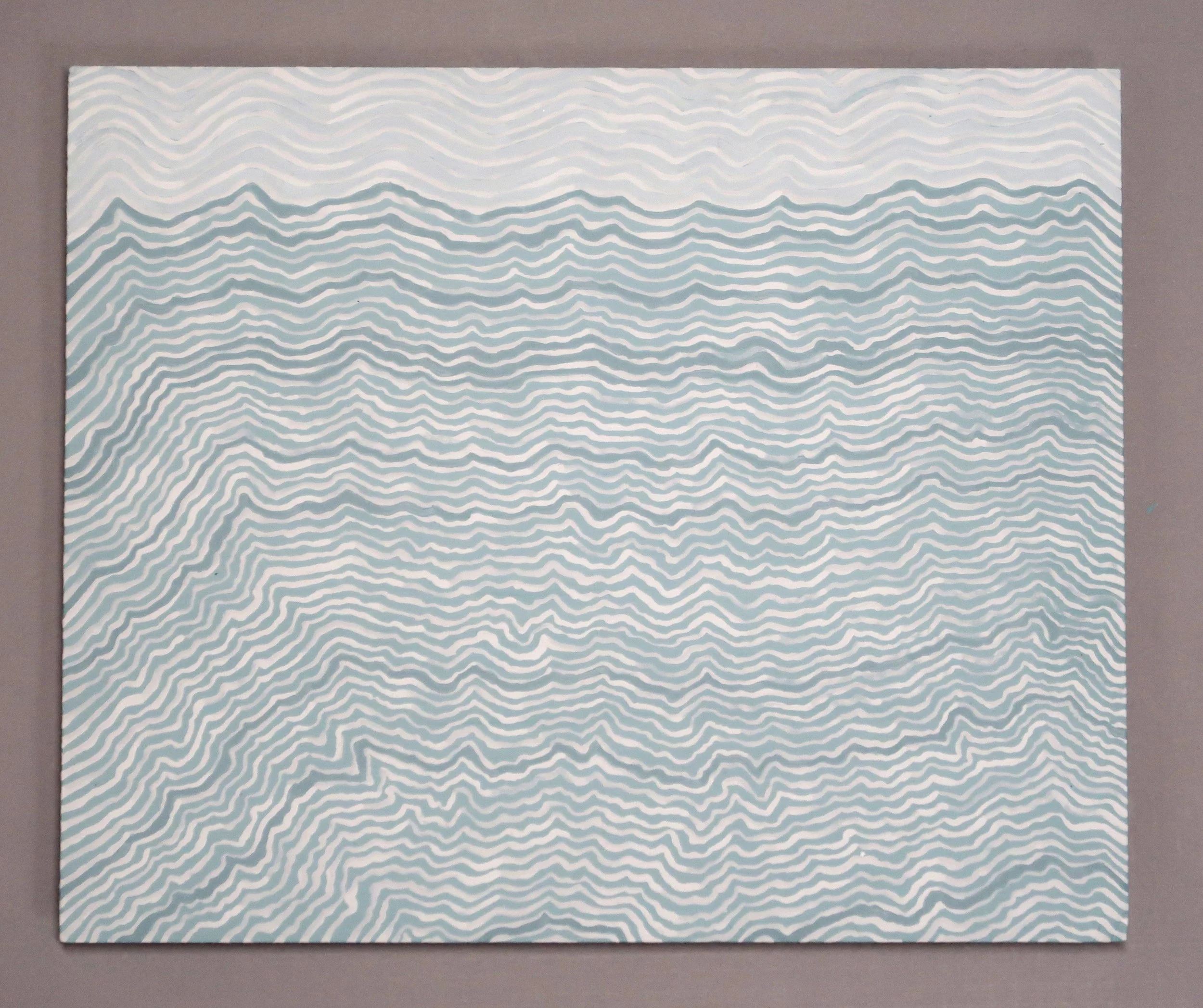    untitled (leave no trace I)  , 2025, Recycled Interior House Paint, Recycled Matte Board Mount, 9.25 x 11.125” 