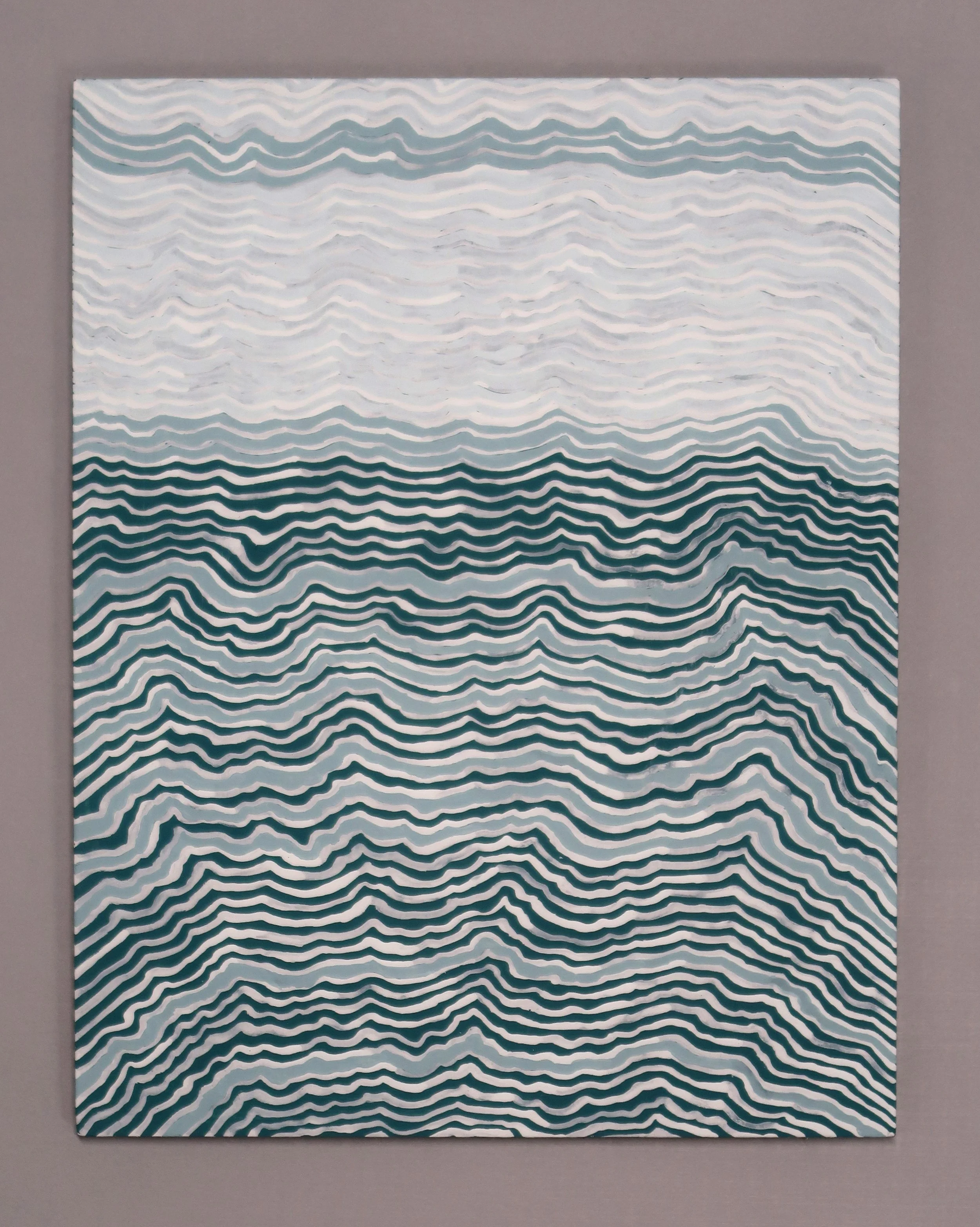    untitled (leave no trace II)  , 2025, Recycled Interior House Paint, Recycled Matte Board Mount, 11.125 x 8.625” 
