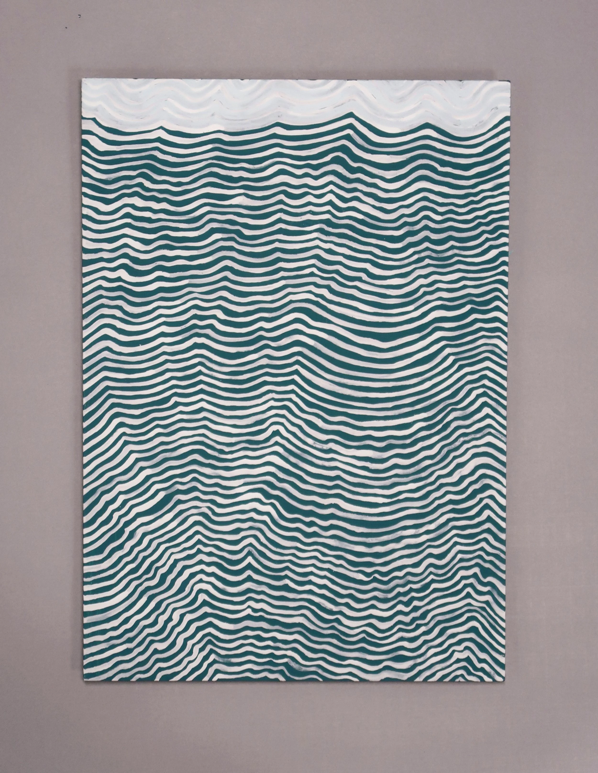    untitled (leave no trace III)  , 2025, Recycled Interior House Paint, Recycled Matte Board Mount, 11.375 x 8” 