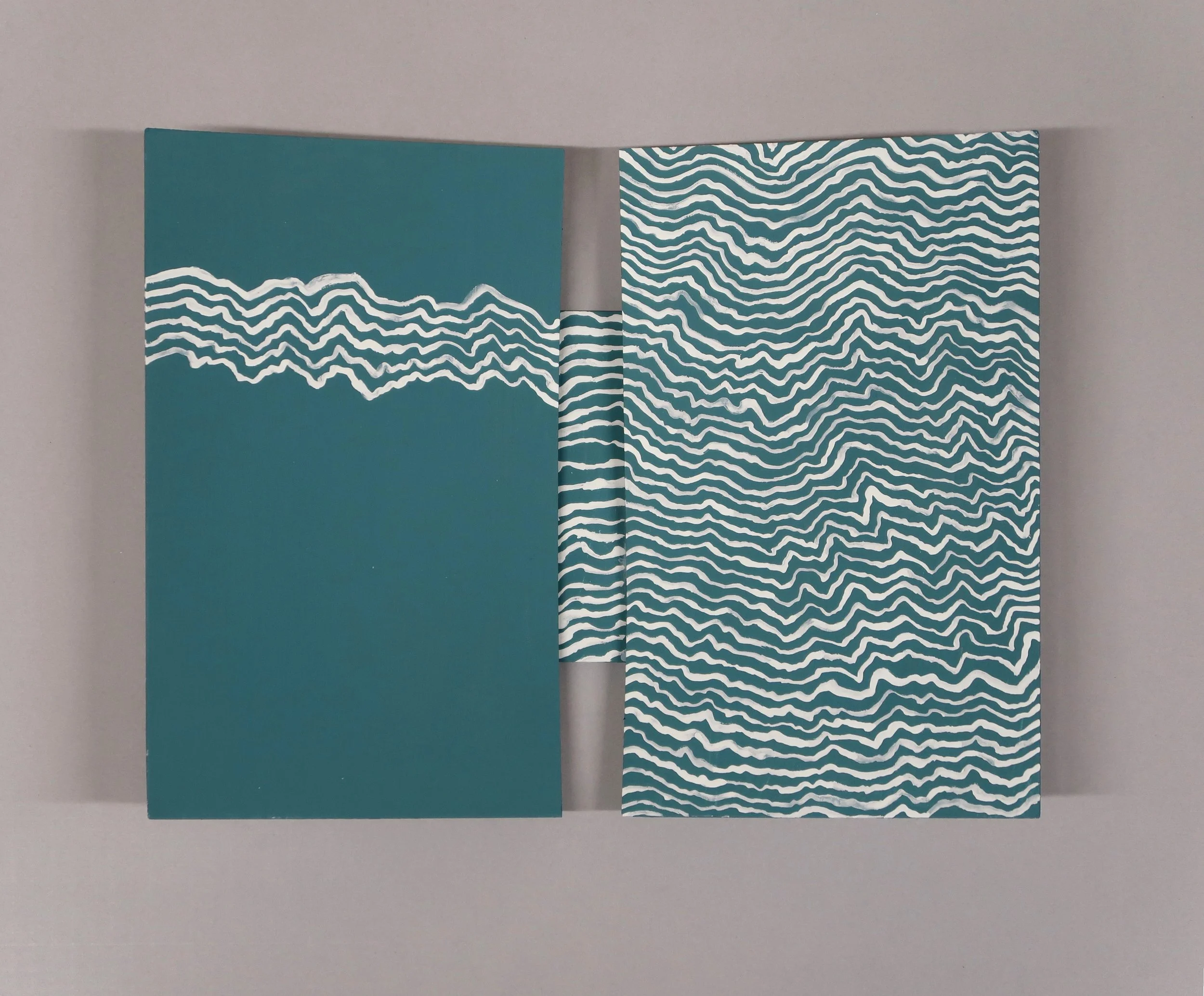    untitled (leave no trace IX)  , 2025, Recycled Interior House Paint, Recycled Matte Board Book Mount, 2.125 x 8.5 x 10.875” 