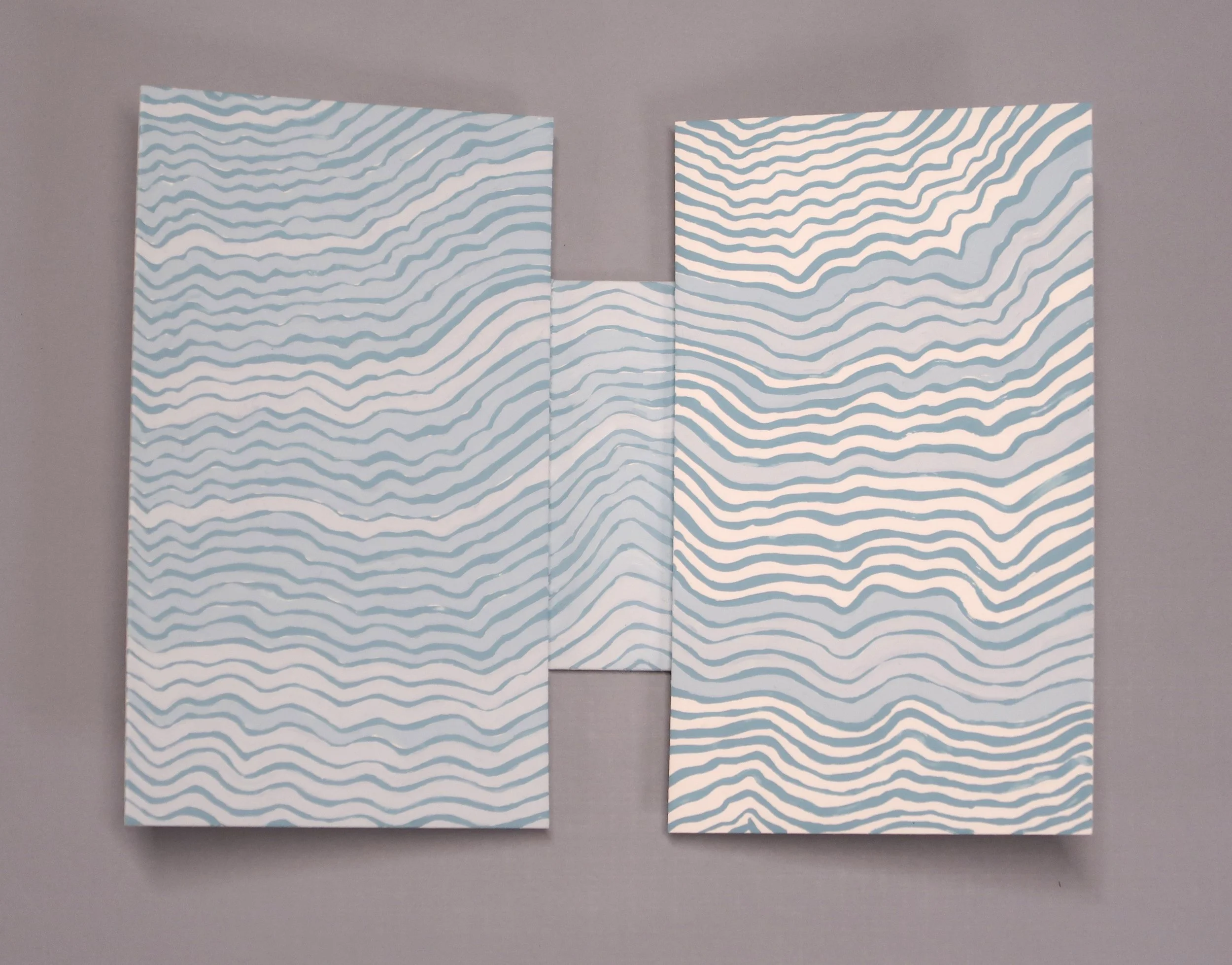    untitled (leave no trace VI)  , 2025, Recycled Interior House Paint, Recycled Matte Board Book Mount, 2.125 x 8.625 x 11.25” 