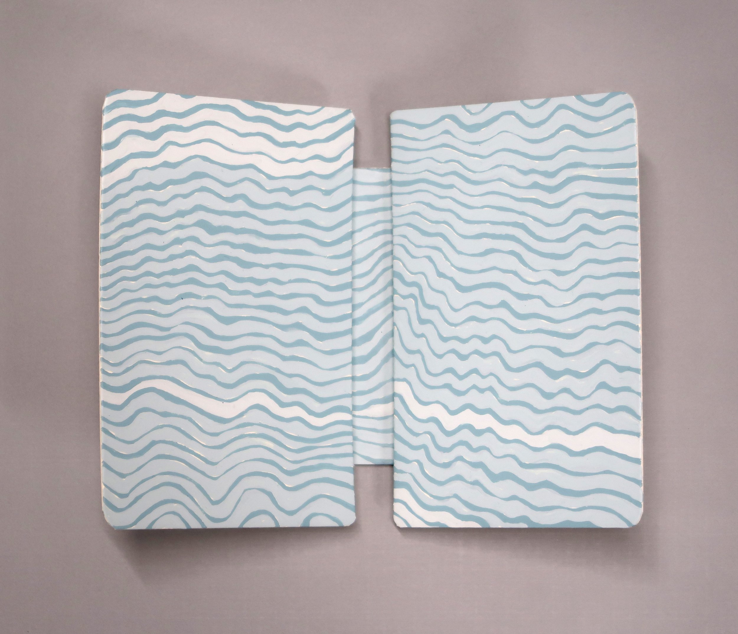   untitled (leave no trace VII)  , 2025, Recycled Interior House Paint, Recycled Matte Board Book Mount, 2.875 x 6.875 x 8.375” 