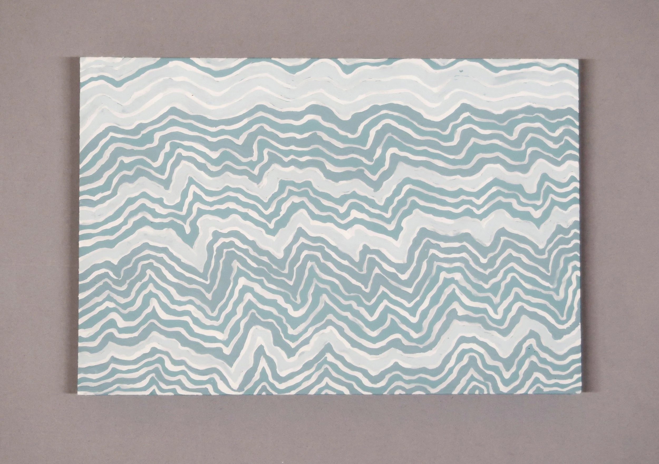    untitled (leave no trace XII)  , 2025, Recycled Interior House Paint, Recycled Matte Board Mount, 4.875 x 7.25” 