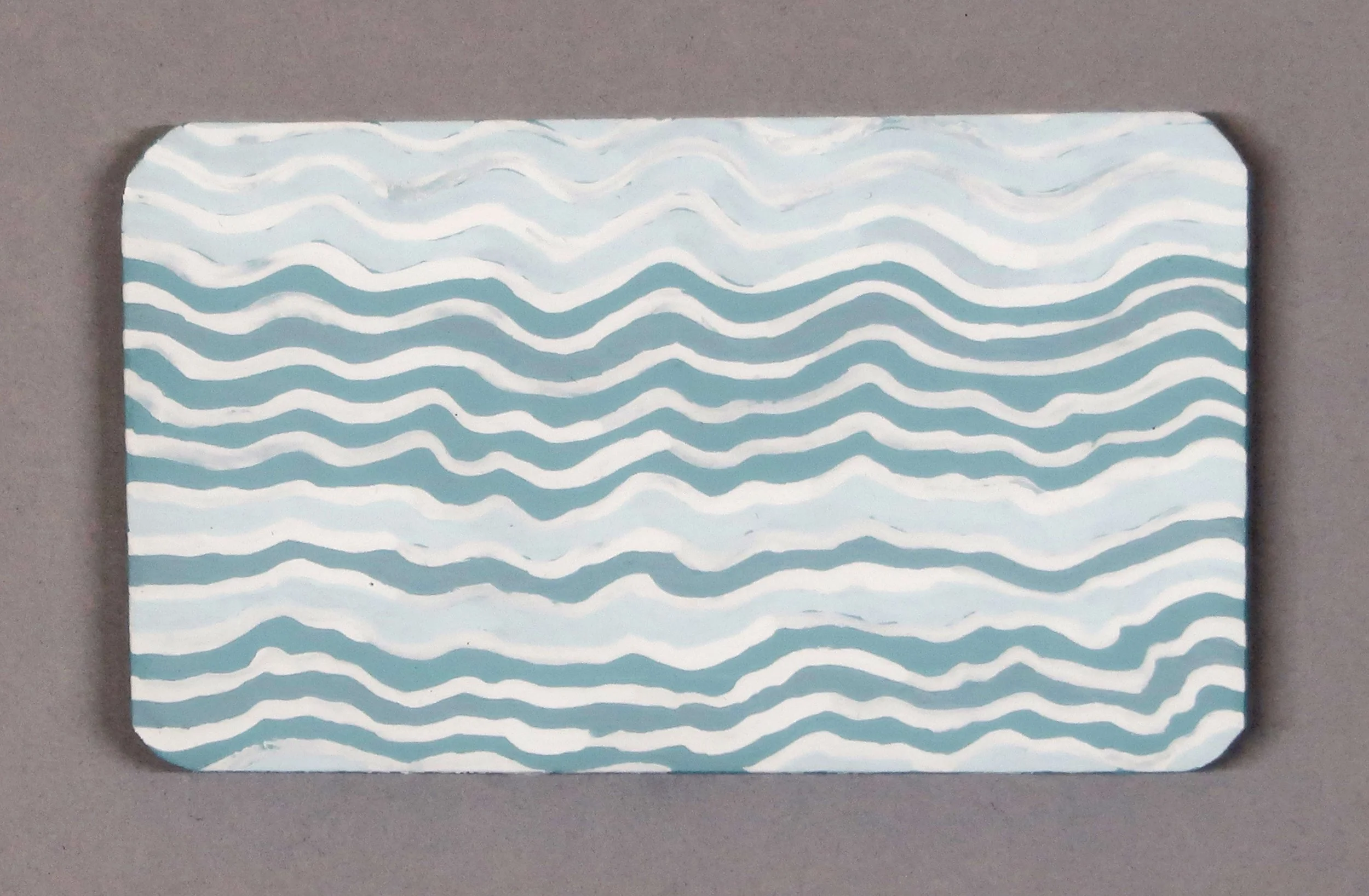    untitled (leave no trace XIII)  , 2025, Recycled Interior House Paint, Recycled Matte Board Mount, 2.375 x 4” 