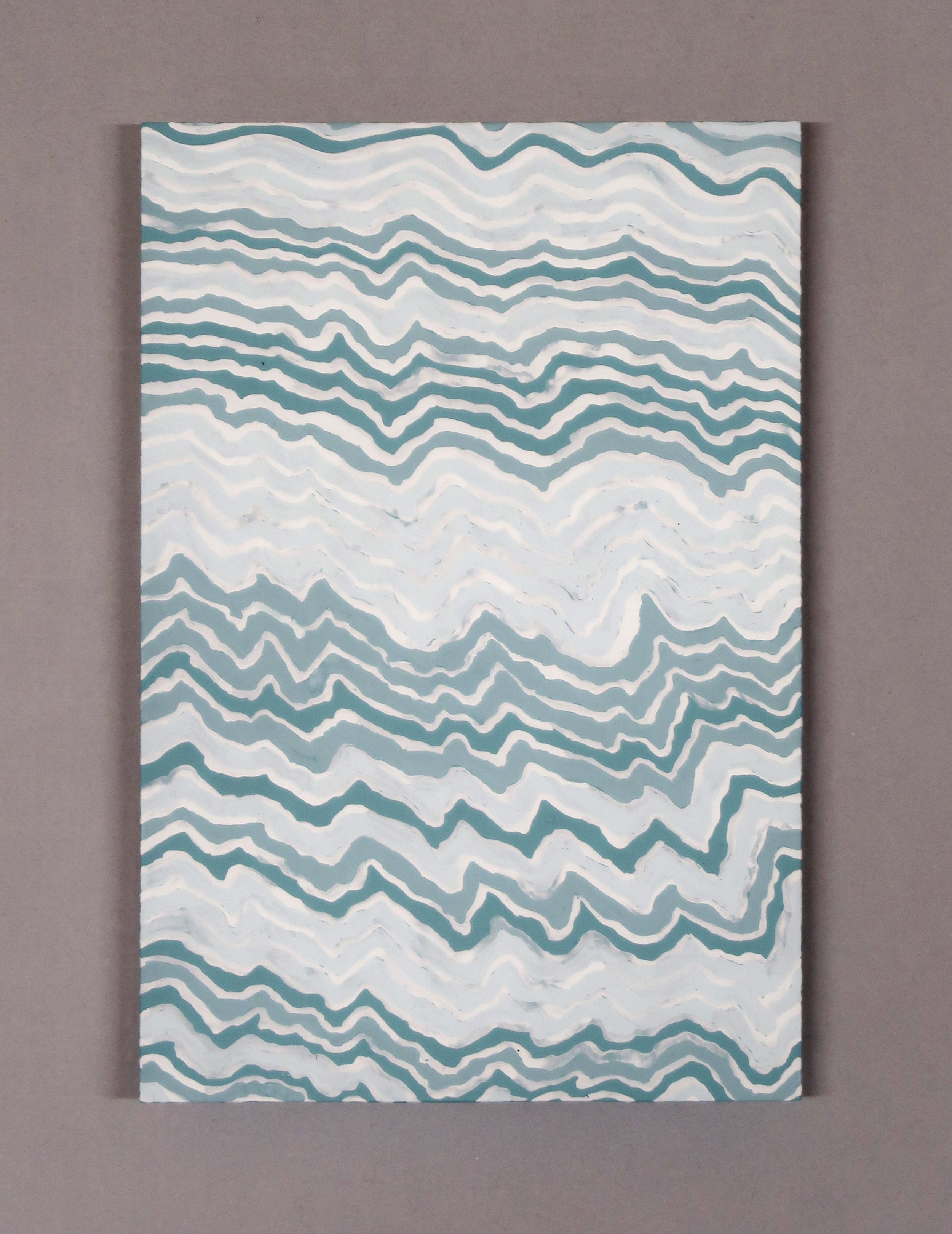    untitled (leave no trace XIV)  , 2025, Recycled Interior House Paint, Recycled Matte Board Mount, 7.25 x 4.875” 