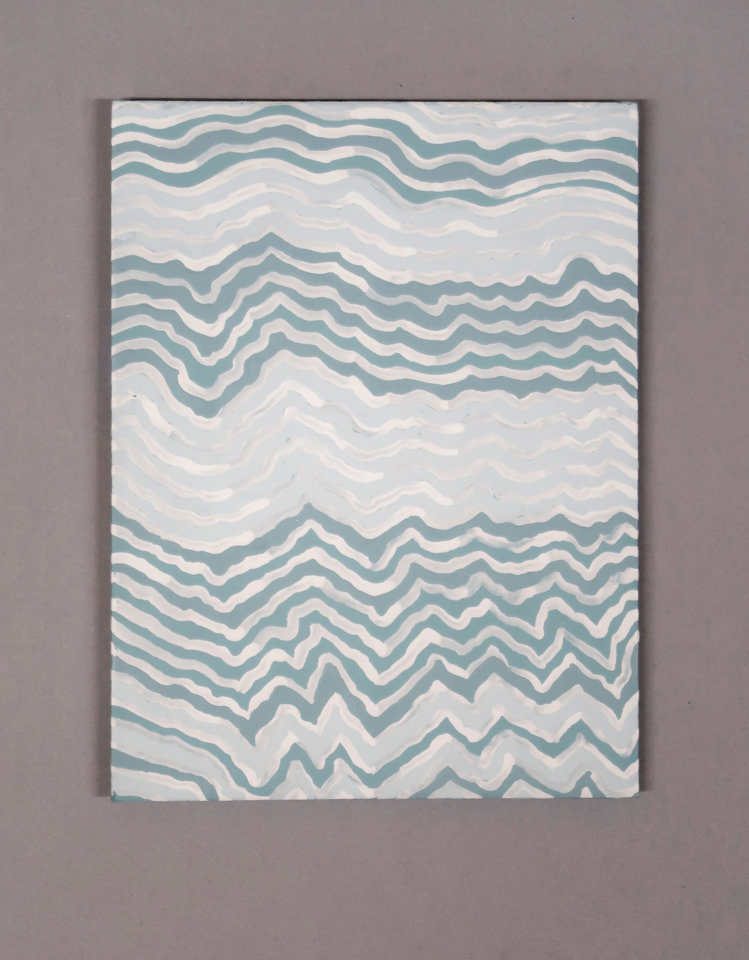    untitled (leave no trace XV)  , 2025, Recycled Interior House Paint, Recycled Matte Board Mount, 7.125 x 5.375” 