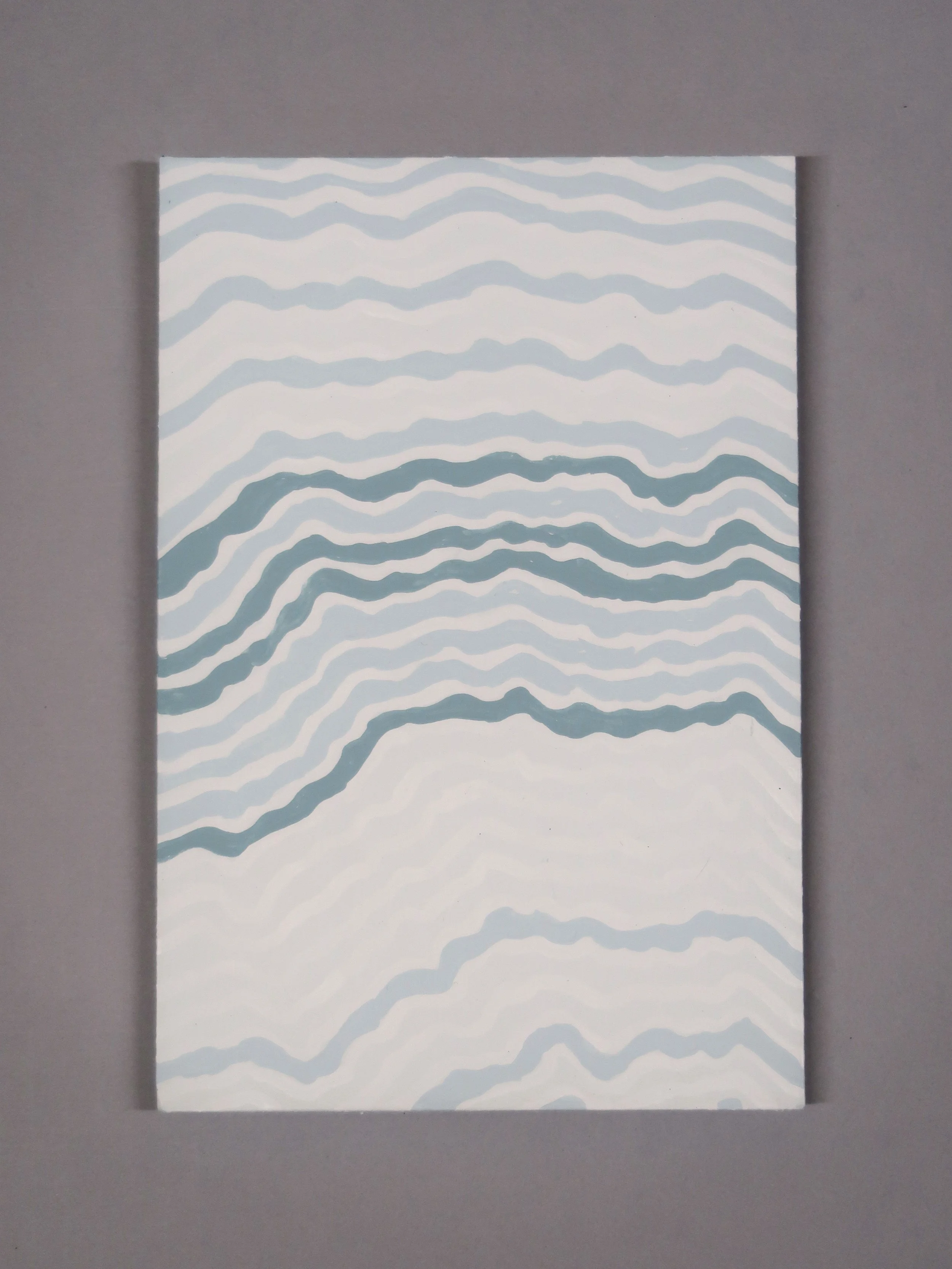    untitled (leave no trace XVII)  , 2025, Recycled Interior House Paint, Recycled Matte Board Mount, 7.25 x 4.875” 