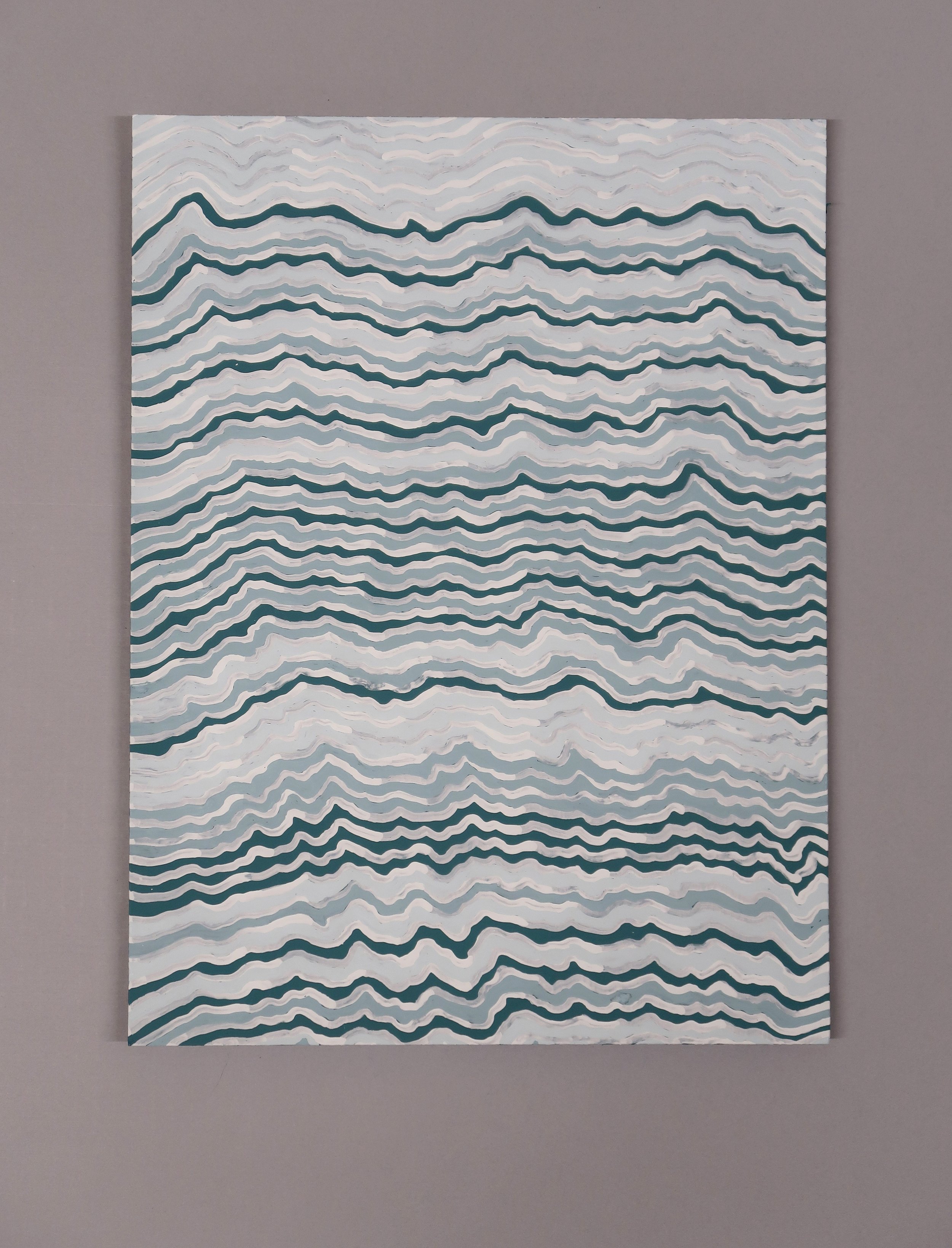    untitled (leave no trace XVI)  , 2025, Recycled Interior House Paint, Recycled Matte Board Mount, 12.125 x 9.125” 