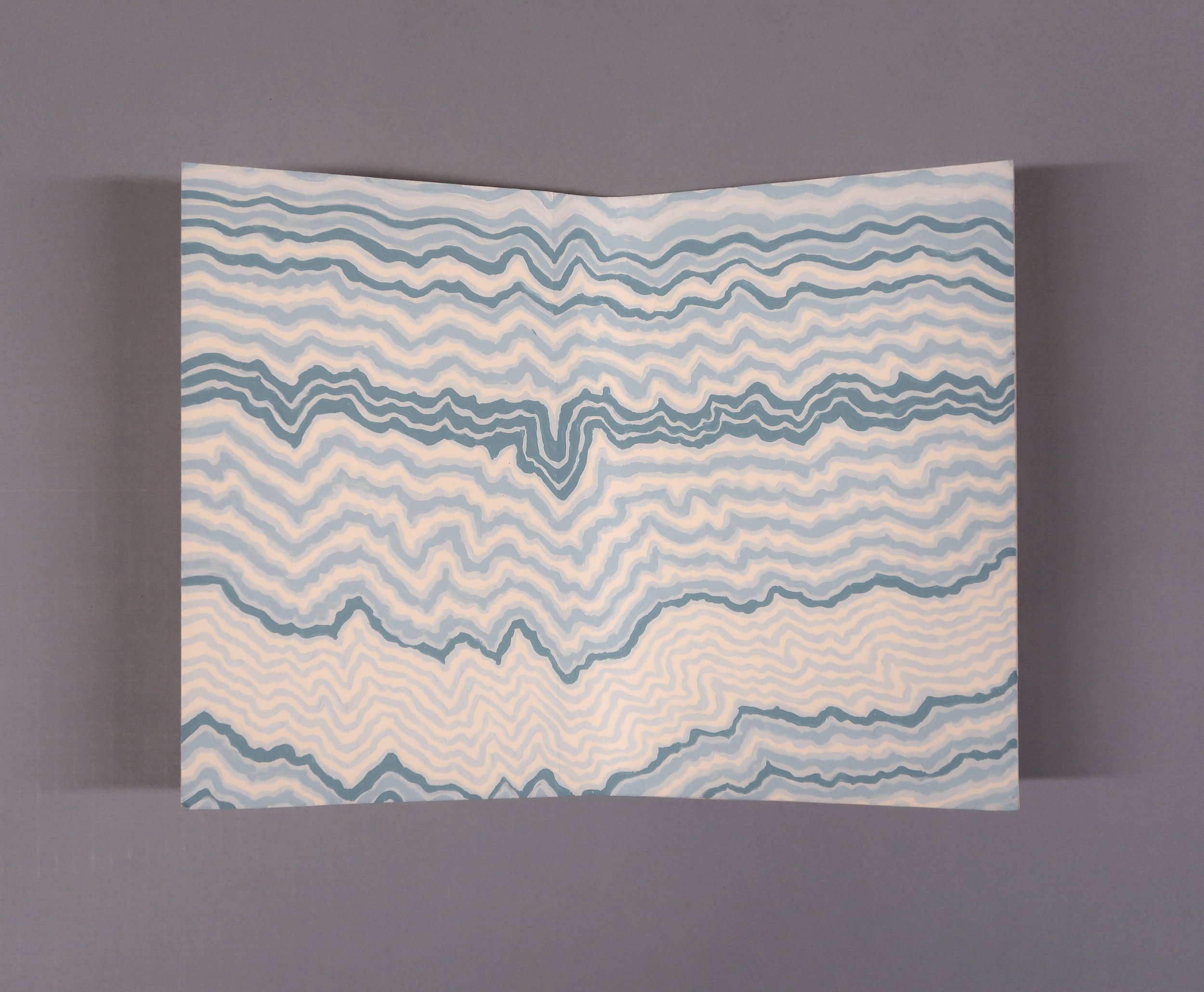    untitled (leave no trace XX)  , 2025, Recycled Interior House Paint, Recycled Matte Board Book Mount, 8.25 x 10.625 x 3” 