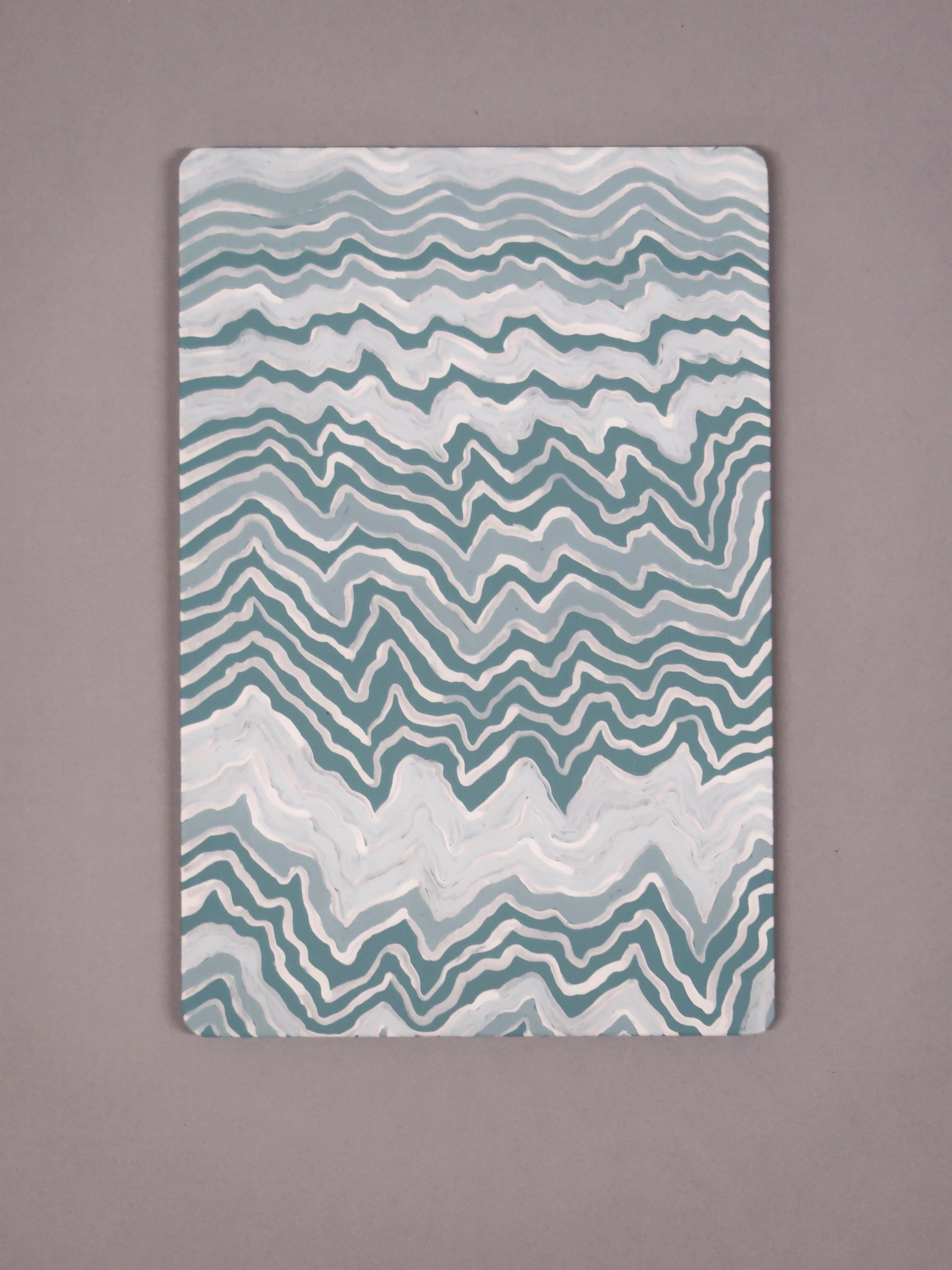    untitled (leave no trace XVIII)  , 2025, Recycled Interior House Paint, Recycled Matte Board Mount, 7.5 x 5” 