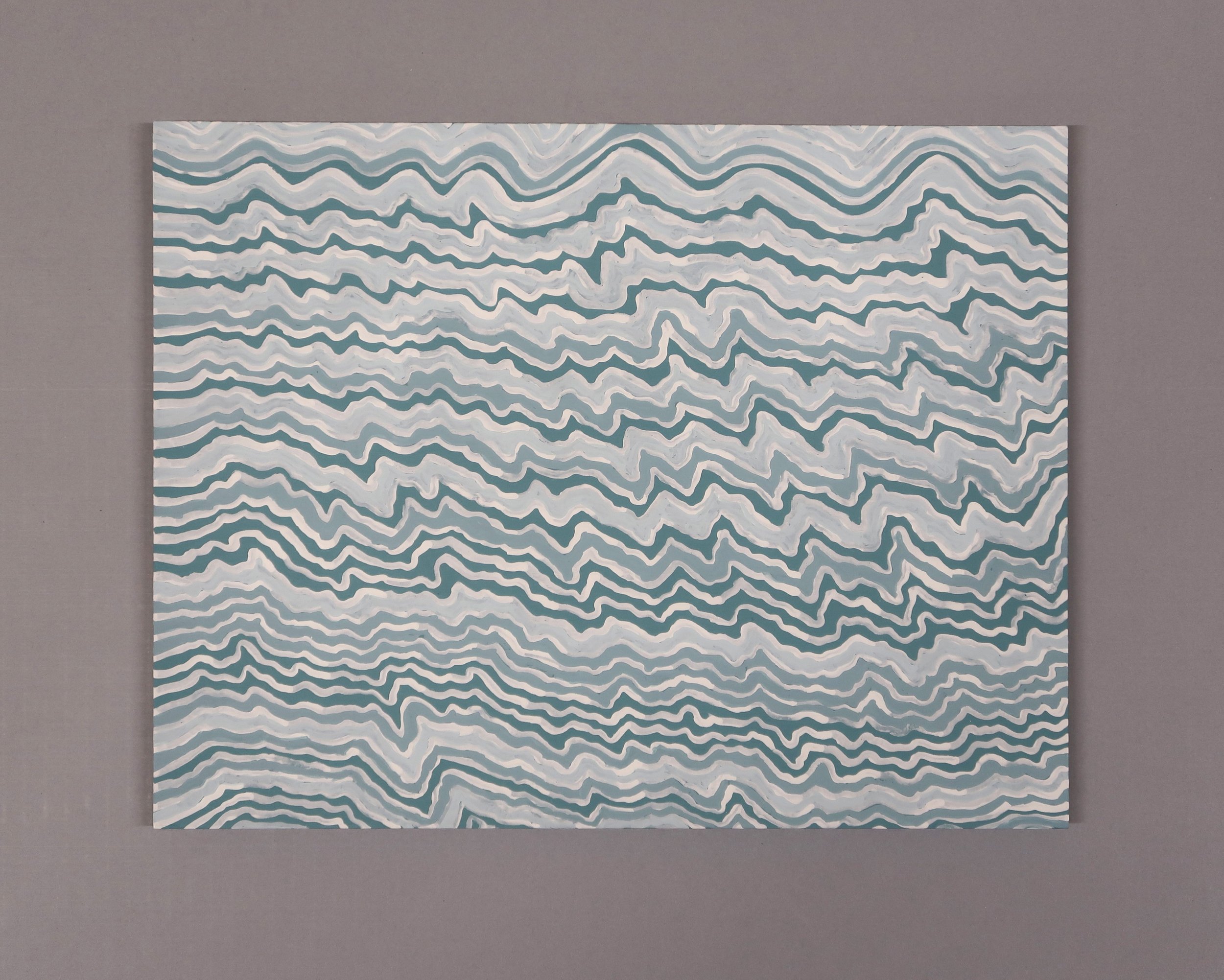    untitled (leave no trace XXI)  , 2025, Recycled Interior House Paint, Recycled Matte Board Mount, 8.5 x 11” 