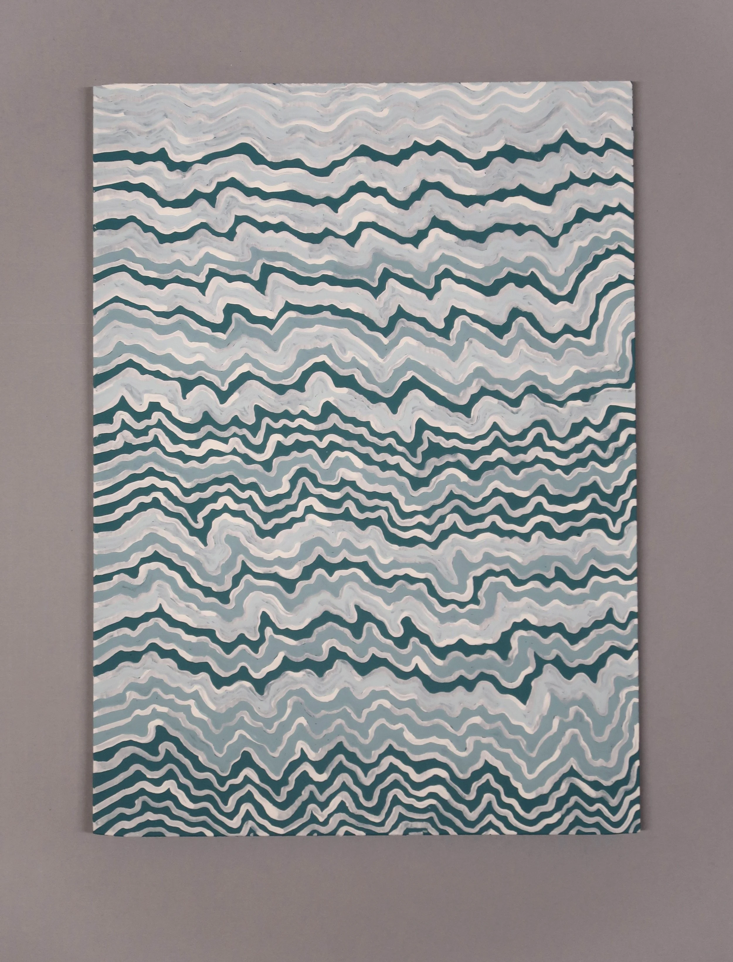    untitled (leave no trace XXII)  , 2025, Recycled Interior House Paint, Recycled Matte Board Mount, 11.125 x 8” 