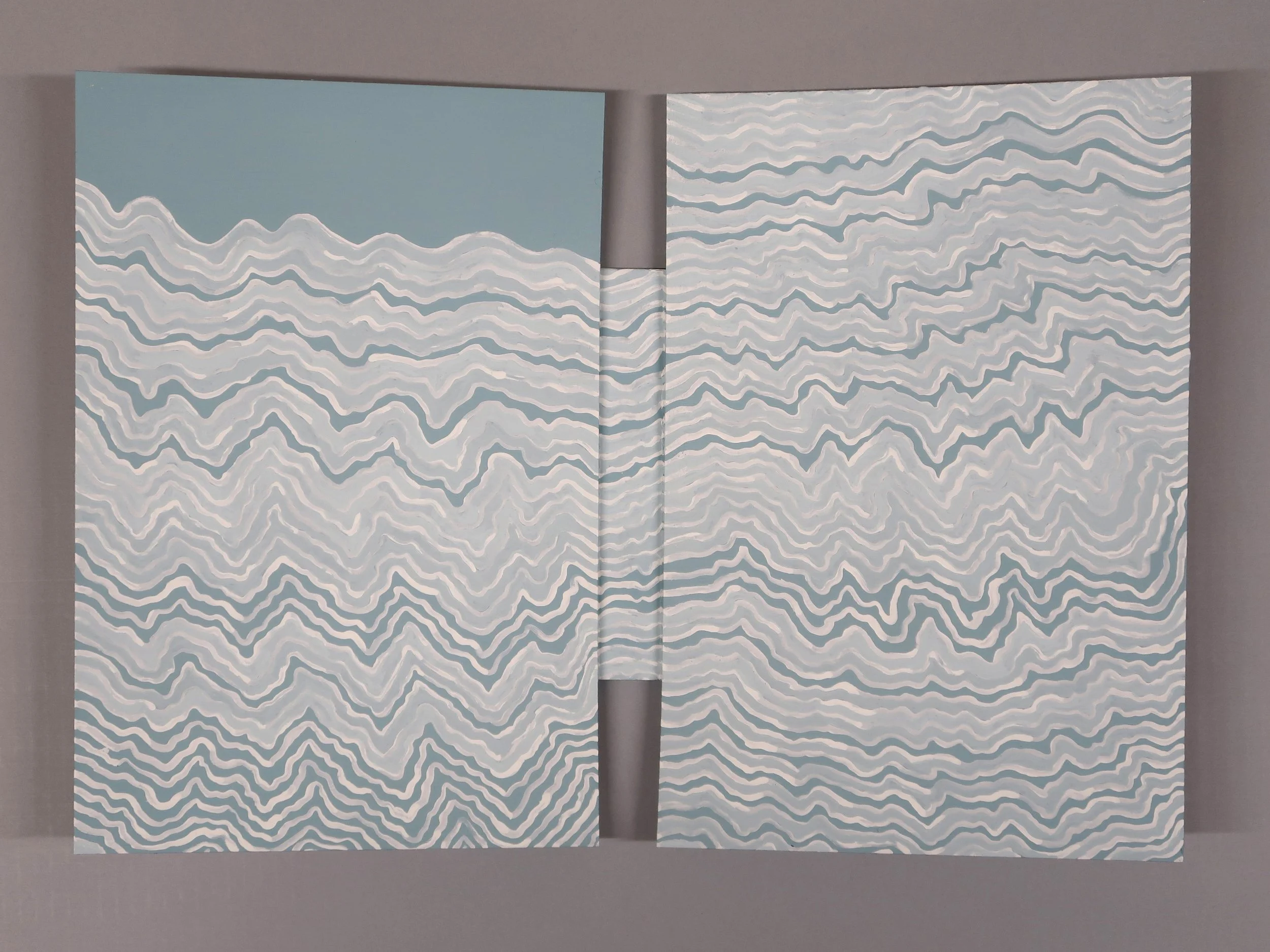    untitled (leave no trace XXIV)  , 2025, Recycled Interior House Paint, Recycled Matte Board Book Mount, 11.75 x 16.625 x 2.25” 