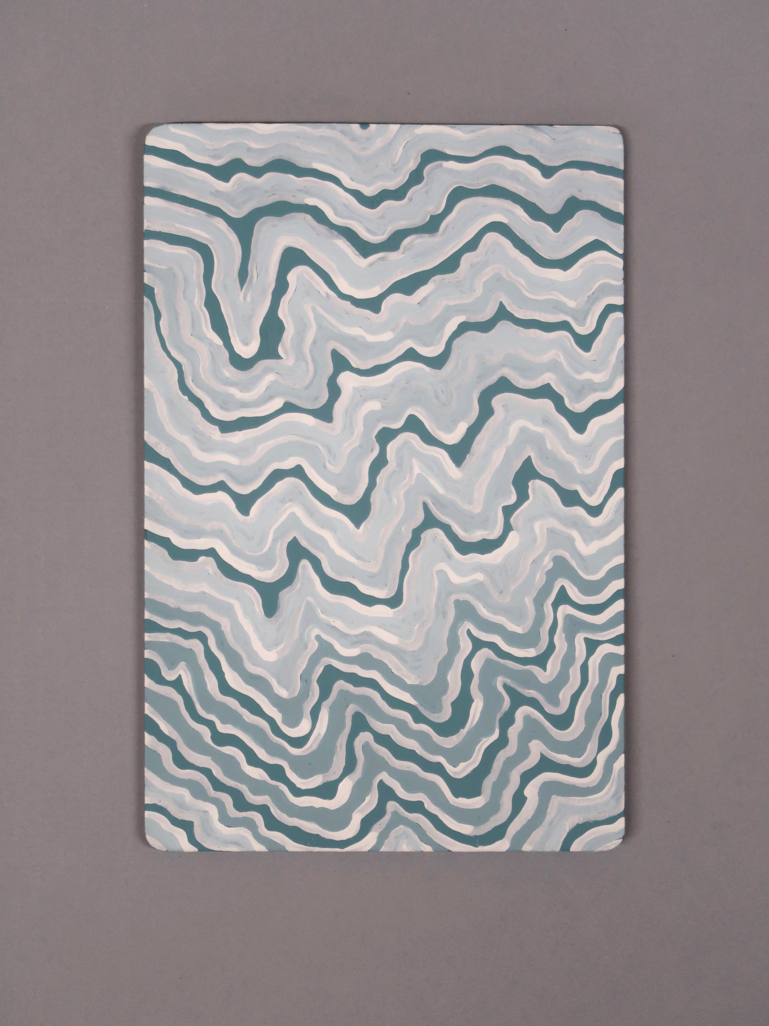    untitled (leave no trace XXVII)  , 2025, Recycled Interior House Paint, Recycled Matte Board Mount, 8.125 x 5.375” 