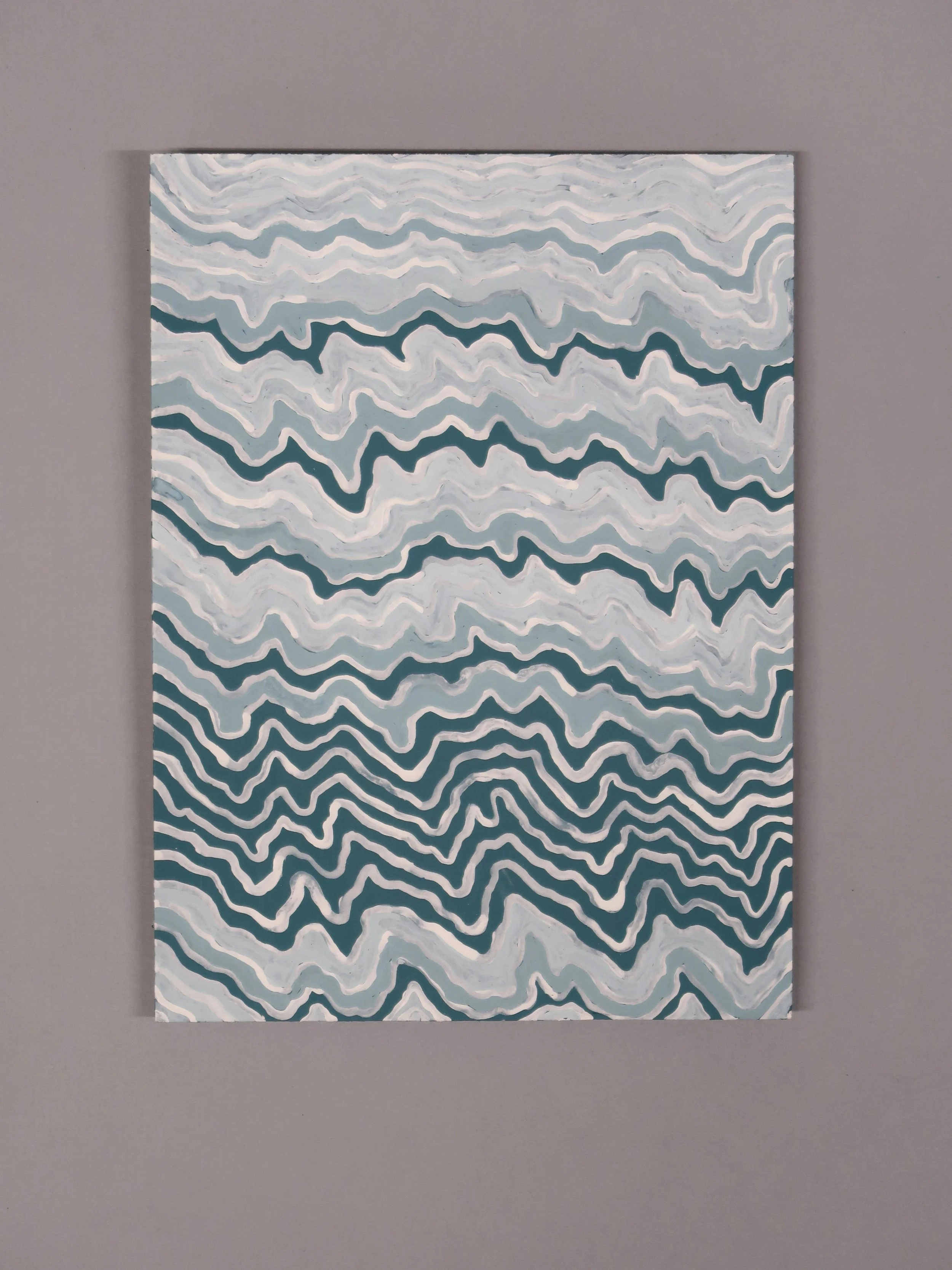    untitled (leave no trace XXXI)  , 2025, Recycled Interior House Paint, Recycled Matte Board Mount, 8.6875 x 6.375” 