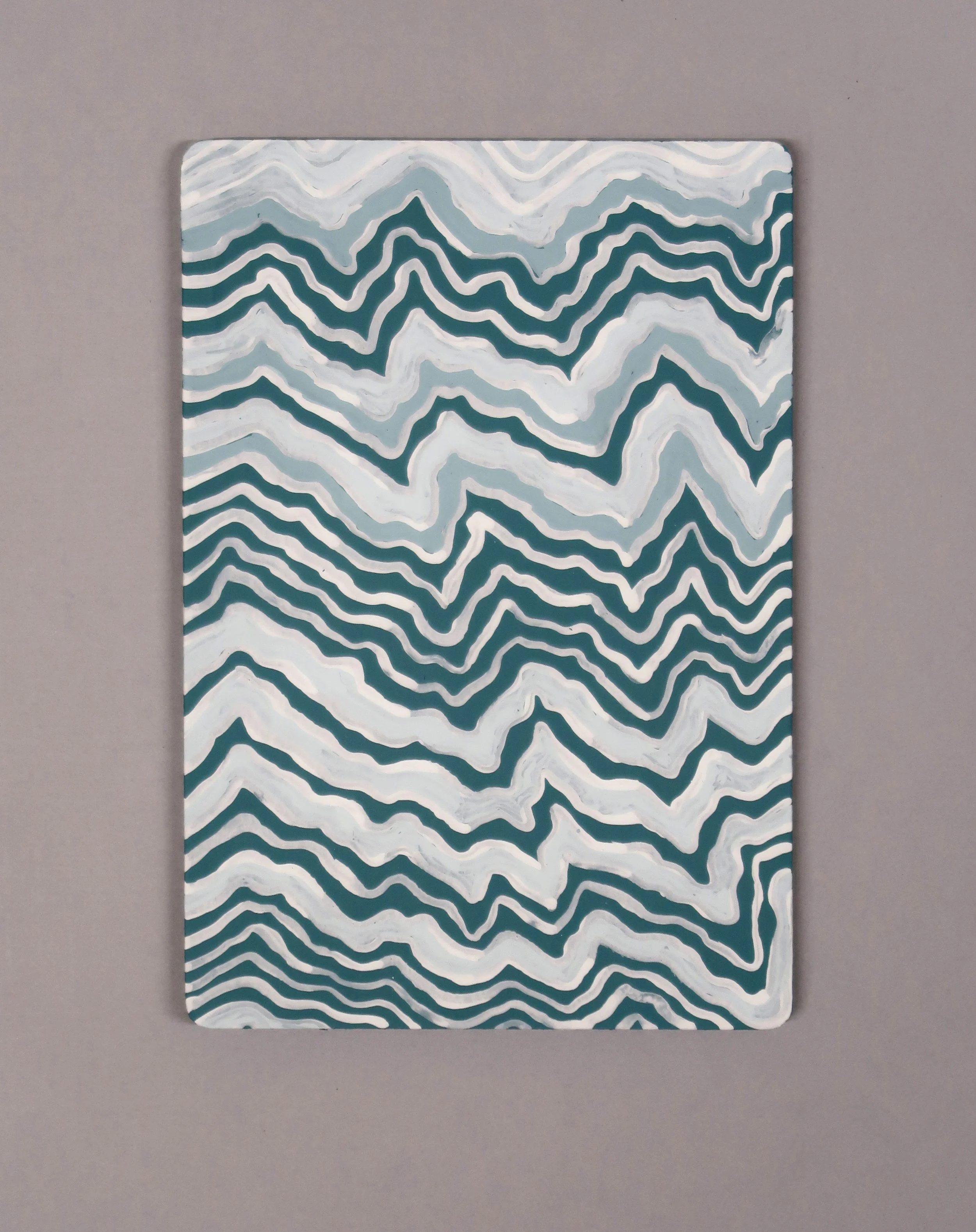    untitled (leave no trace XIX)  , 2025, Recycled Interior House Paint, Recycled Matte Board Mount, 7 x 4.875” 