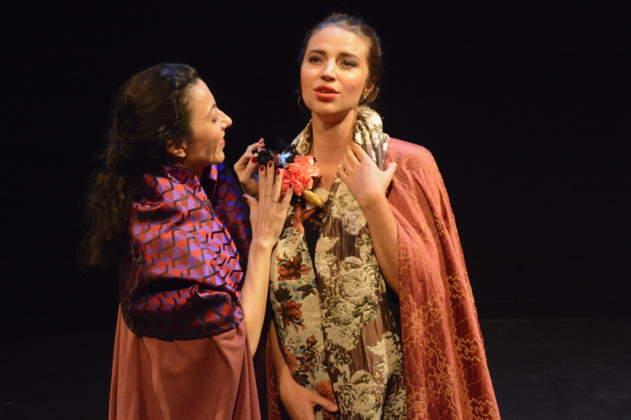     Doroth&eacute;e (    Cardona),    &nbsp;L&eacute;ontine (Siladie)   
  Photo by Tina Buckman   