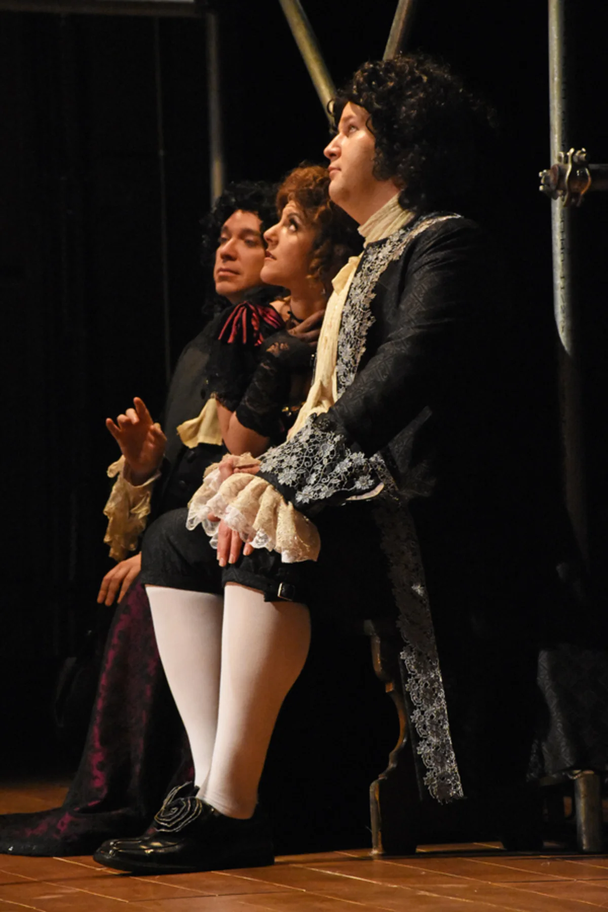 Charles II (N. Simpson), Nell Gwynn (S. Apostolou), and Hyde (D. Klein)