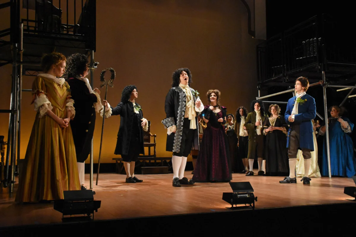 Charles II (N. Simpson) addresses the court - Photo by Tina Buckman