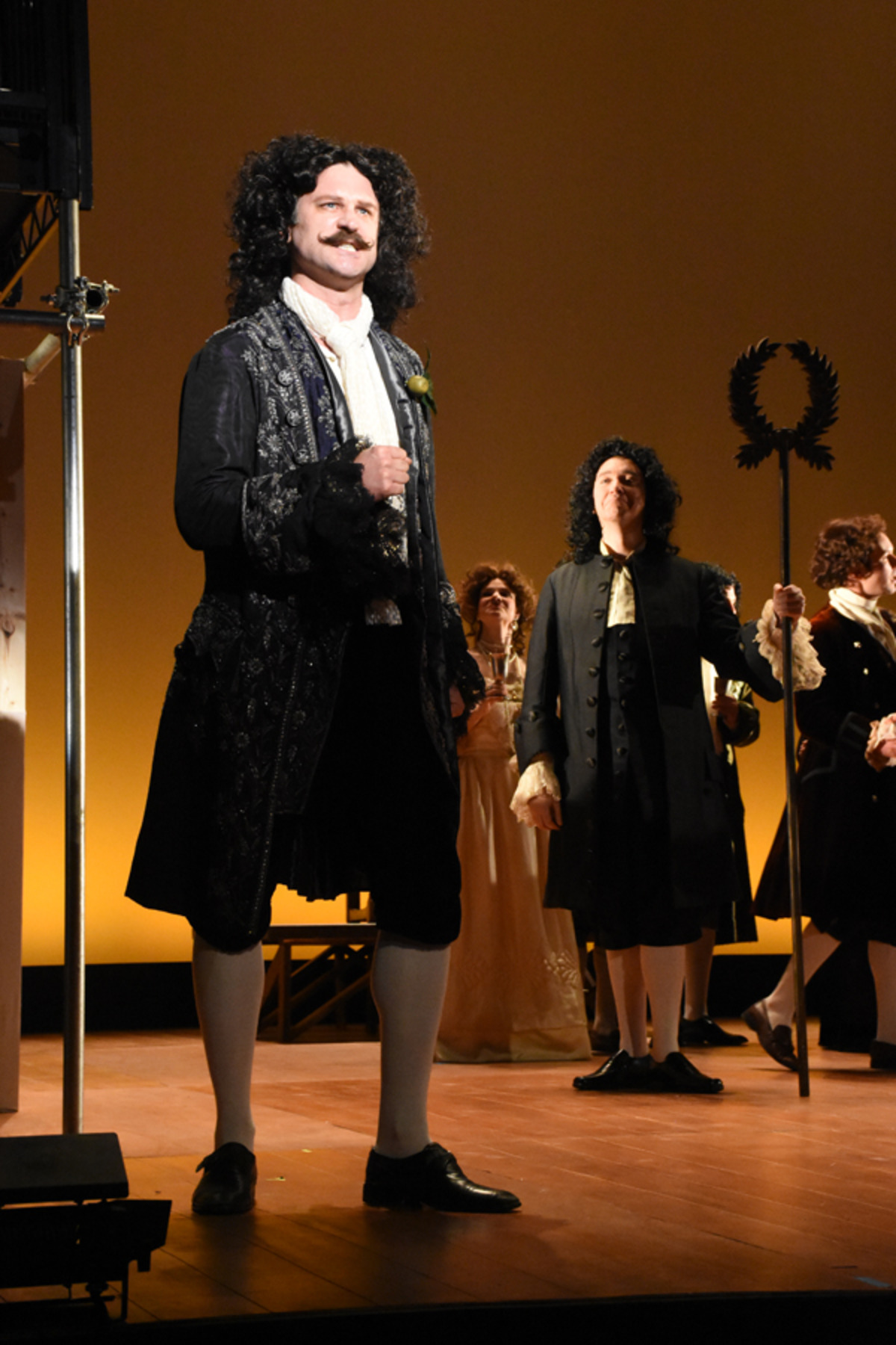  Charles II (M. Schreiner), with the court looking on - Photo credit Tina Buckman  