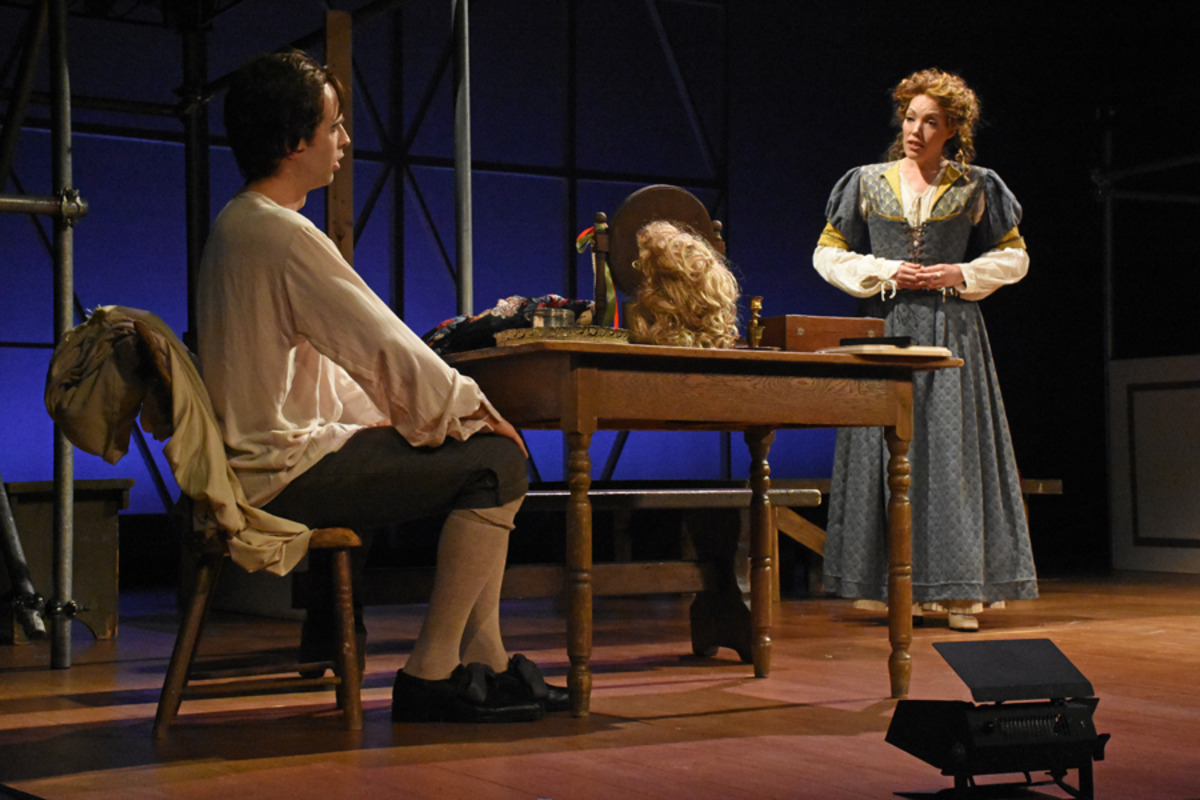    Kynaston (S. Owens), Margaret Hughes (J. Sandidge) - Photo by Tina Buckman   