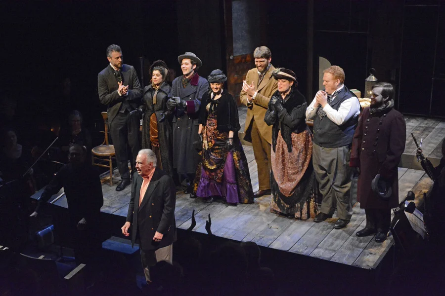 Curtain Call, L to R: Tuell, Mannino, Balonek, Castells, Putnam, Kaneklides, Meyerson, Turner
