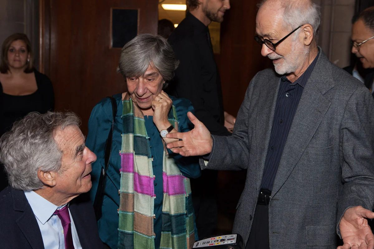Honoree Jack Macrae with Linda & Hans Haacke