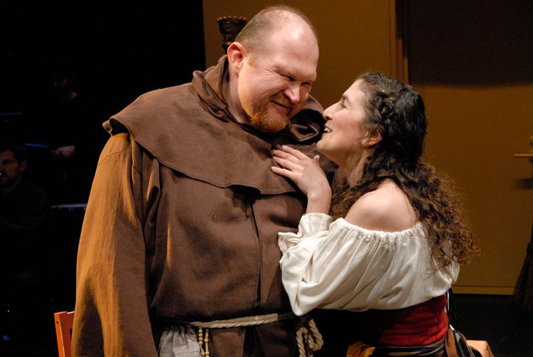  Father Philippe (Jeffrey Tucker) and Alison (Maria Alu) - Photo by Tina Buckman 