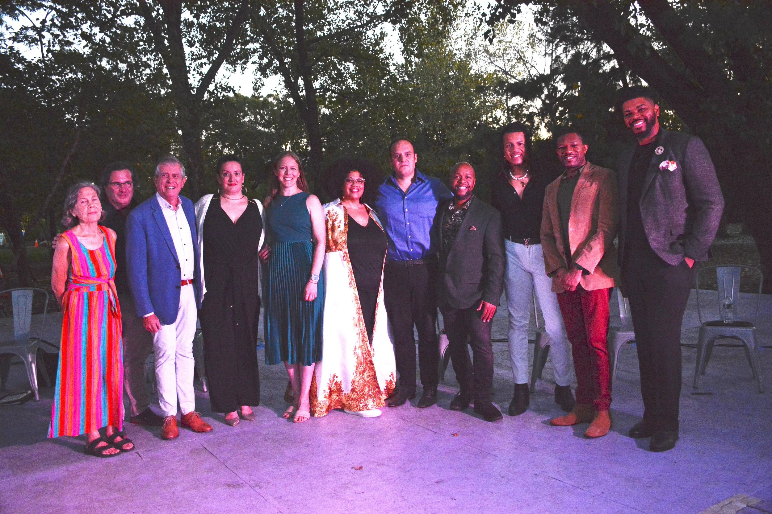  (From left to right) Catherine Miller, Philip Shneidman, Richard Cordova, Brooke Larimer, Jennifer Moore, Adrienne Danrich, Andrew Richardson, Walker Jermaine Jackson, David Morgans, Edwin Jhamaal Davis, Phillip Bullock. Photo by Tina Buckman  