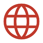 A web globe icon representing managed web services.