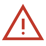 Caution icon to represent unreliable equipment