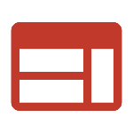 The web layout icon represents that we build custom websites